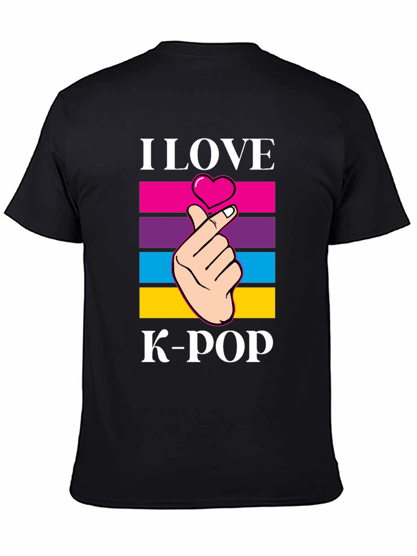 I Love K-Pop Heart Hand Gesture T-Shirt