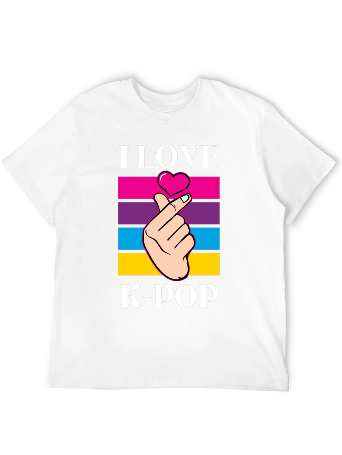 I Love K-Pop Heart Hand Gesture T-Shirt