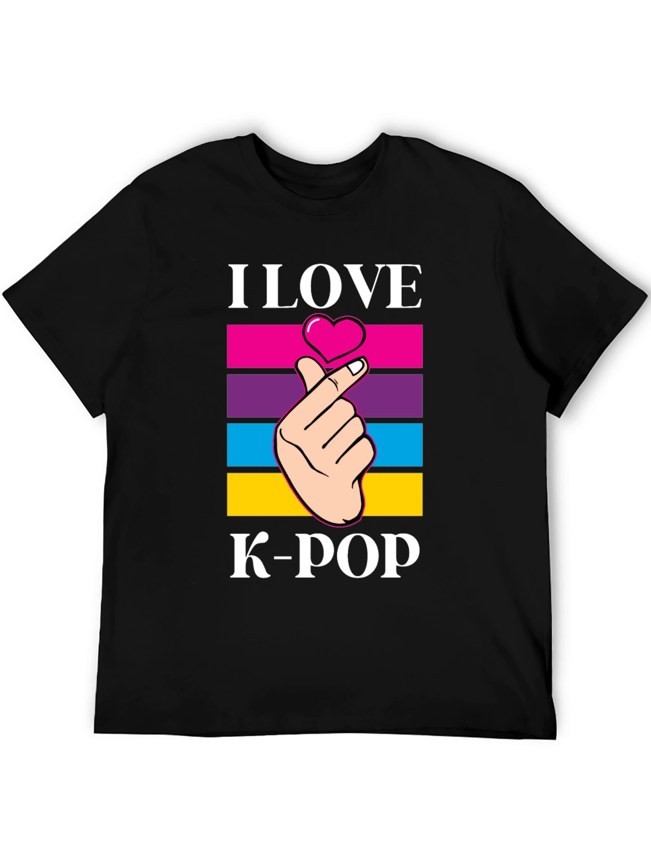 I Love K-Pop Heart Hand Gesture T-Shirt