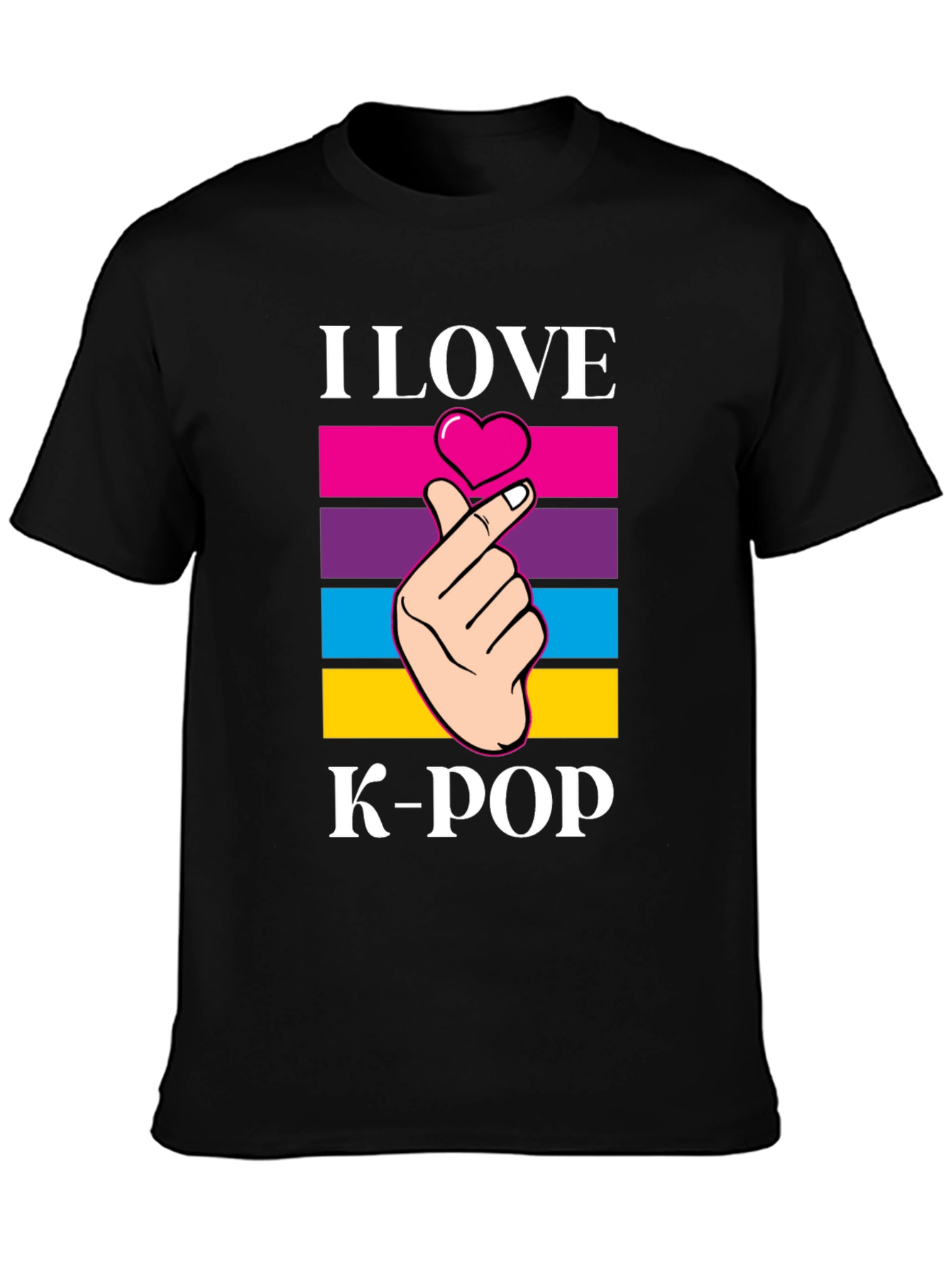 I Love K-Pop Heart Hand Gesture T-Shirt