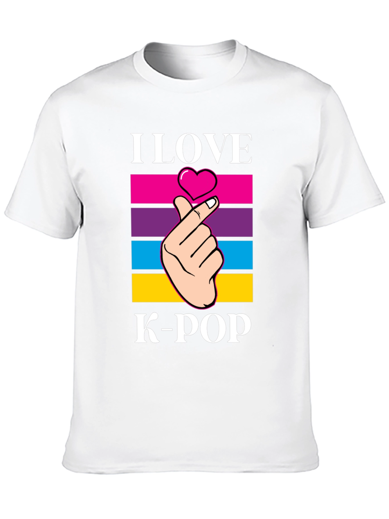 I Love K-Pop Heart Hand Gesture T-Shirt