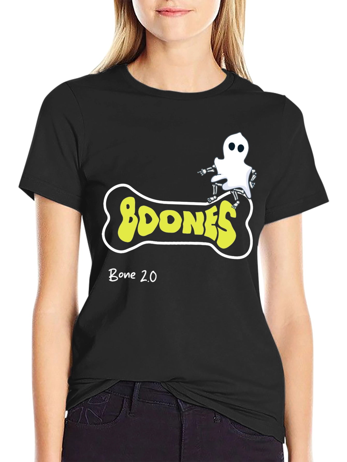 Boones Bone 2.0 Black Graphic T-Shirt
