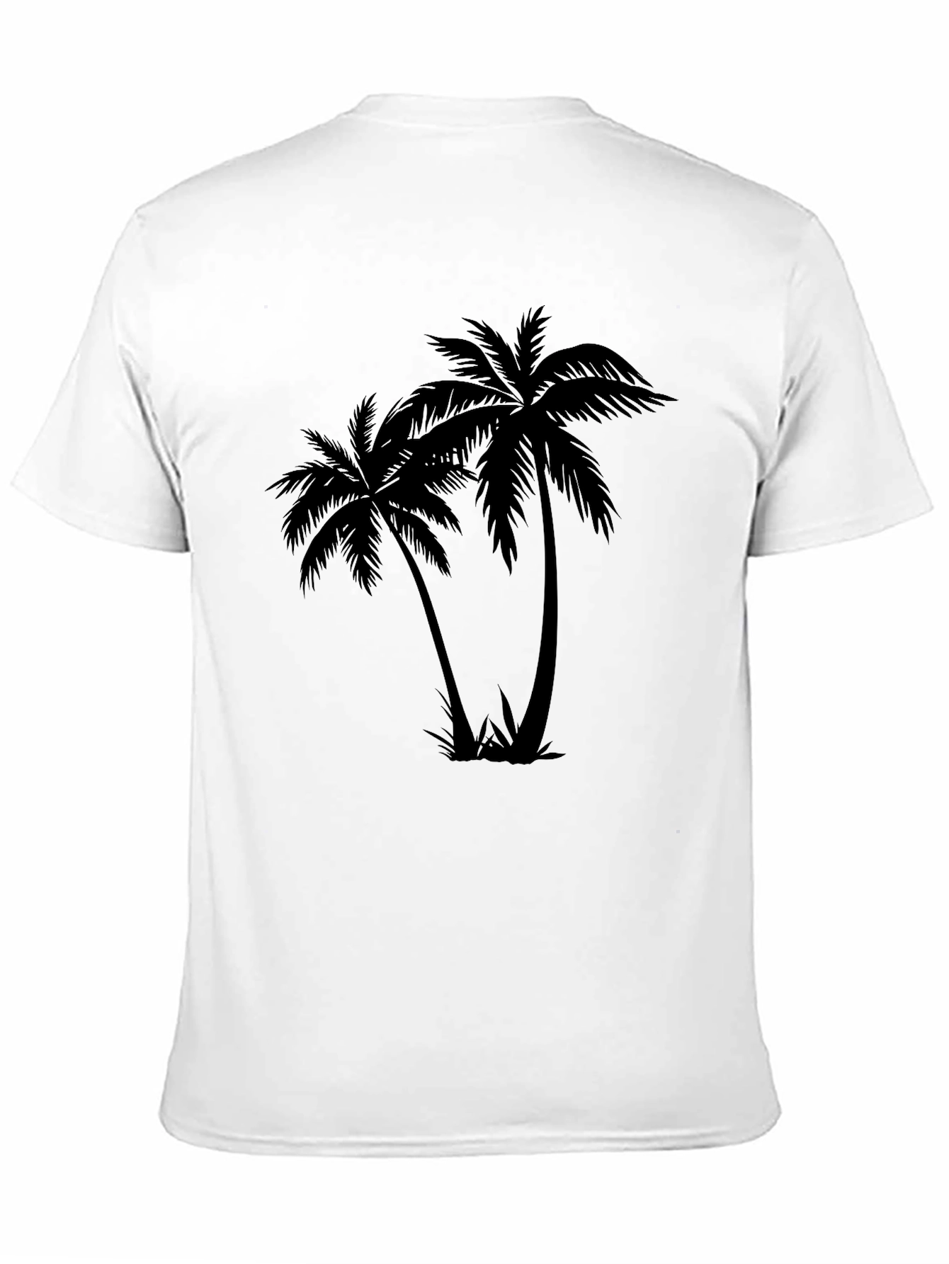 Black Palm Tree Graphic Tee - Tropical Style