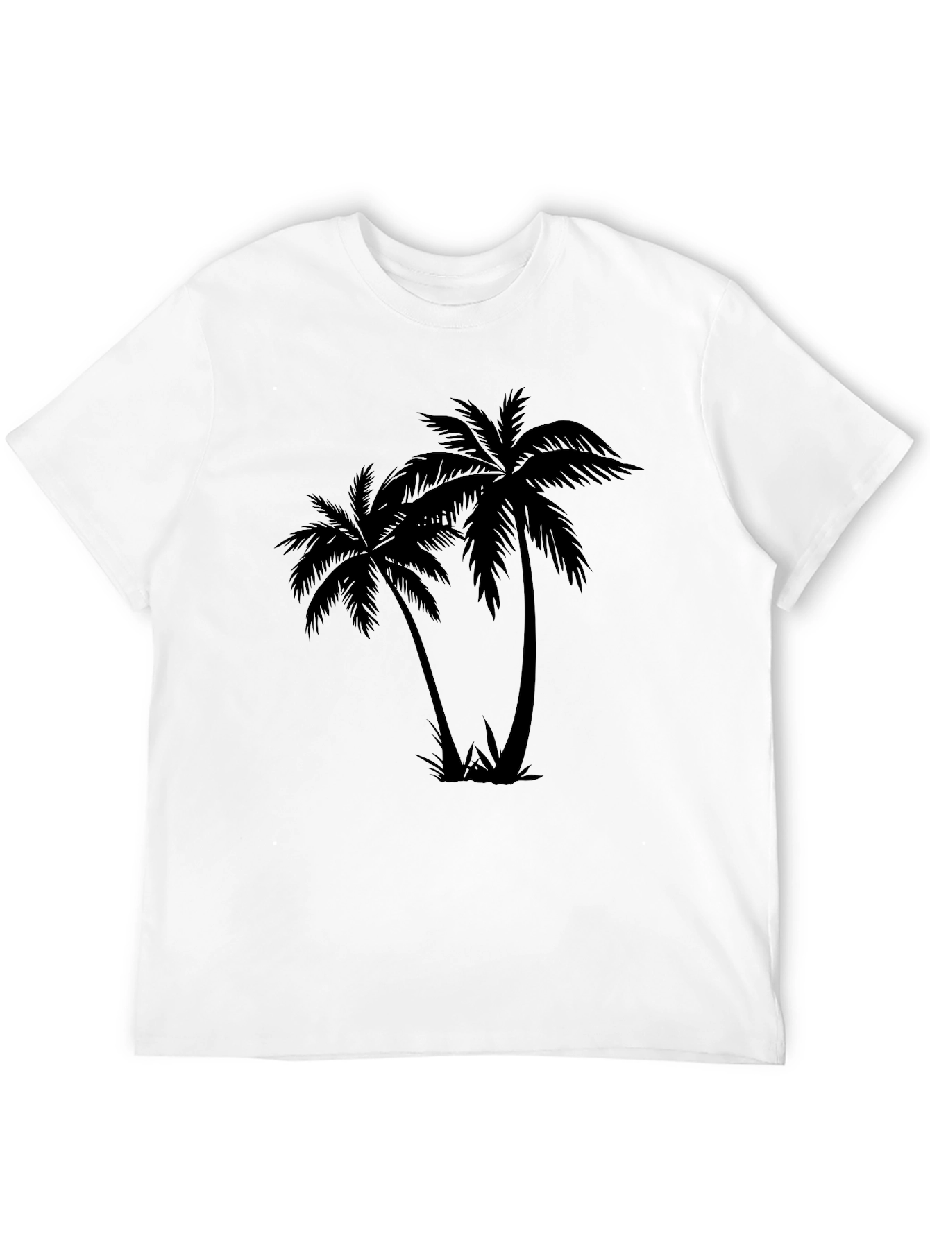 Black Palm Tree Graphic Tee - Tropical Style