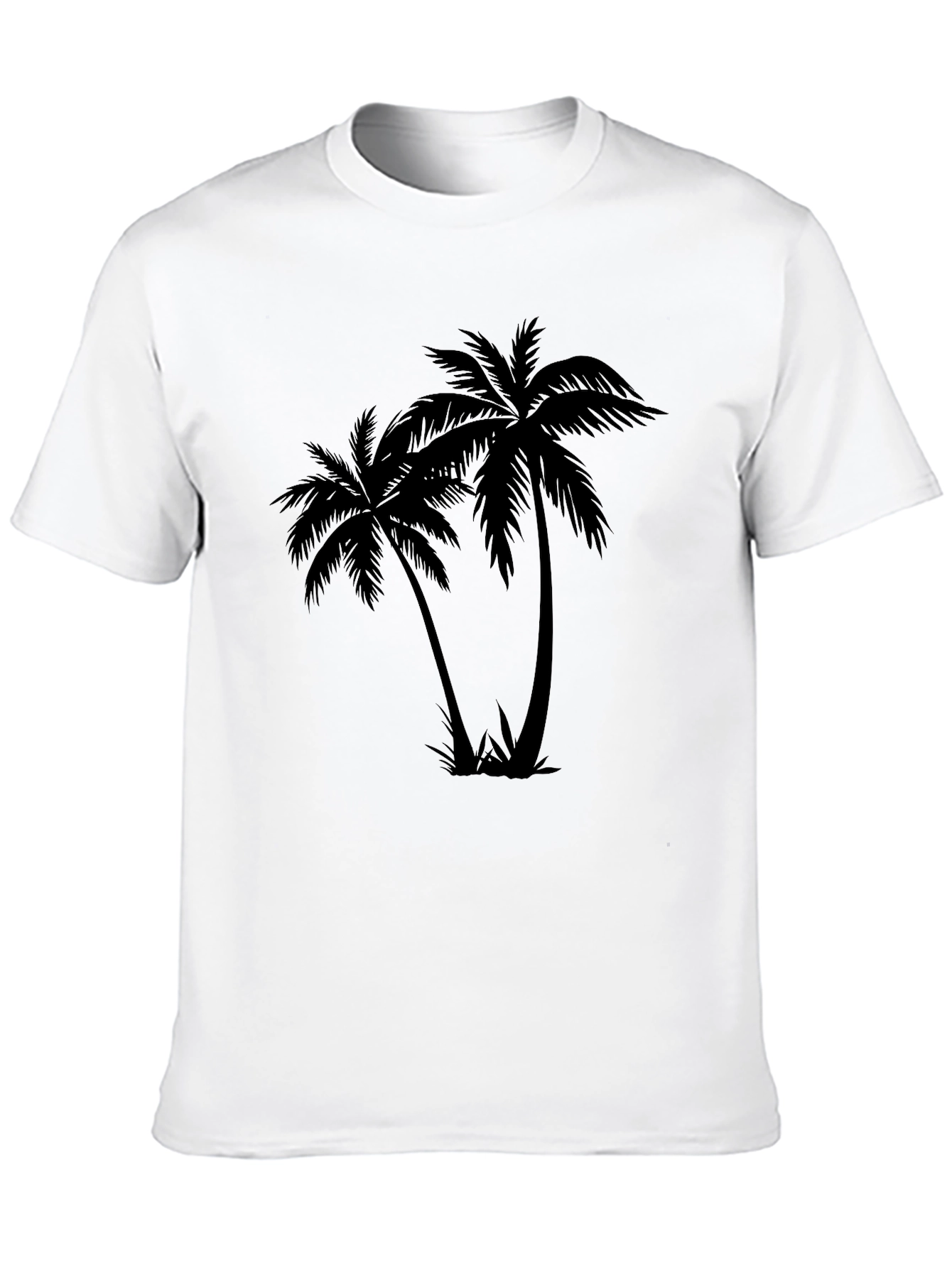 Black Palm Tree Graphic Tee - Tropical Style