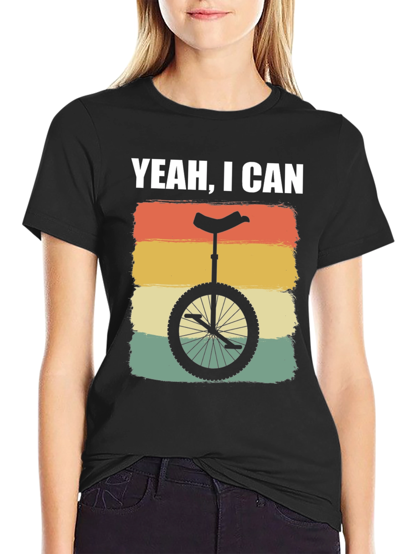 Yeah I Can Unicycle T-Shirt - Retro Style