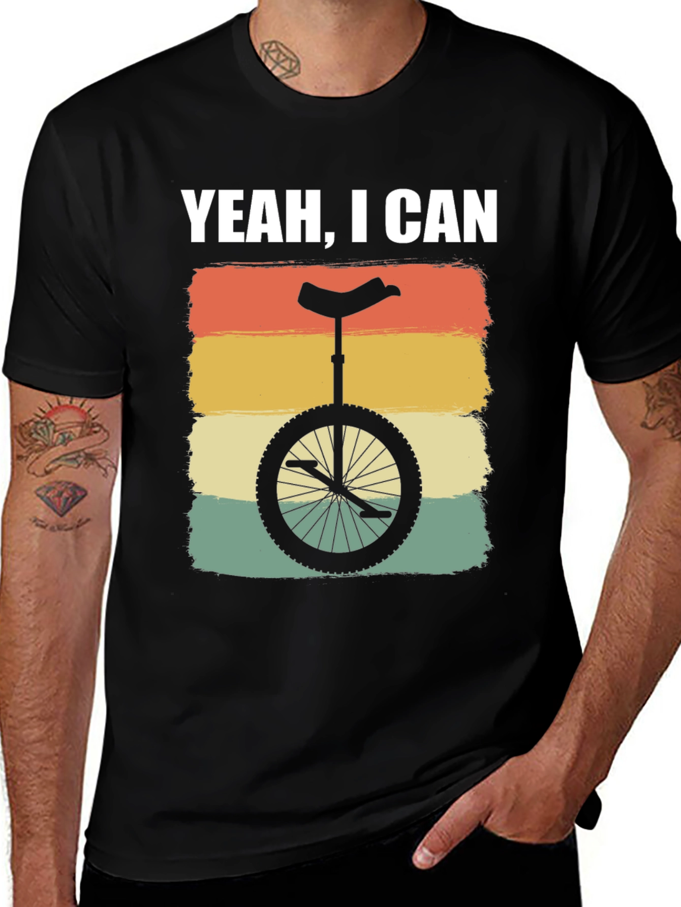 Yeah I Can Unicycle T-Shirt - Retro Style