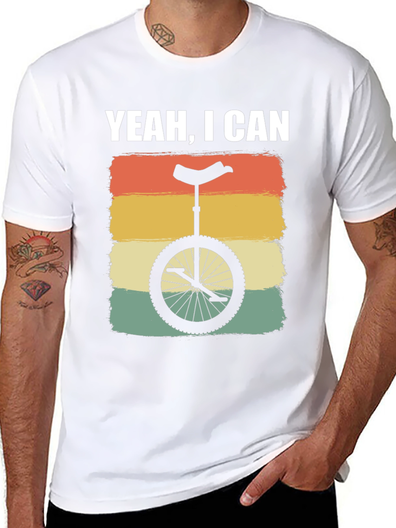 Yeah I Can Unicycle T-Shirt - Retro Style