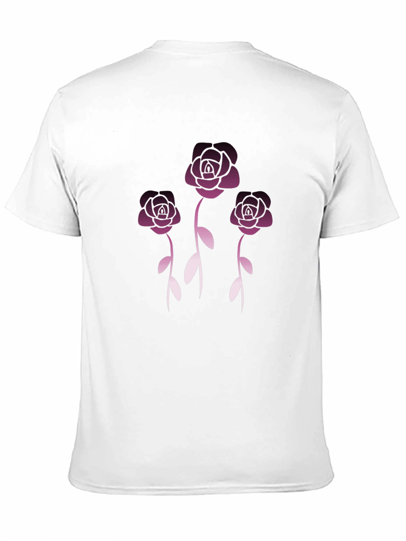 Floral Rose Graphic Tee - Stylish Black T-Shirt