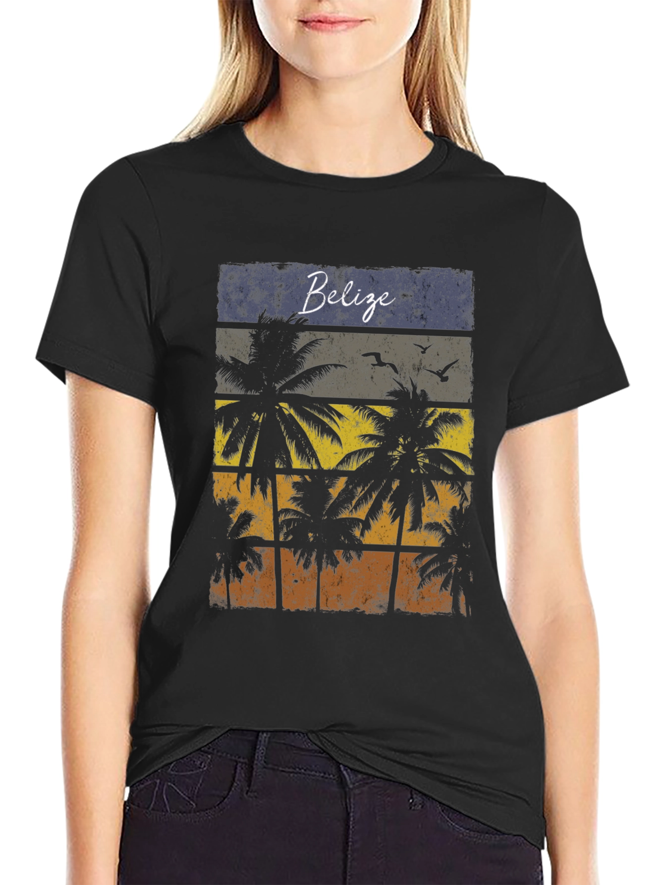 Belize Palm Tree Graphic T-Shirt