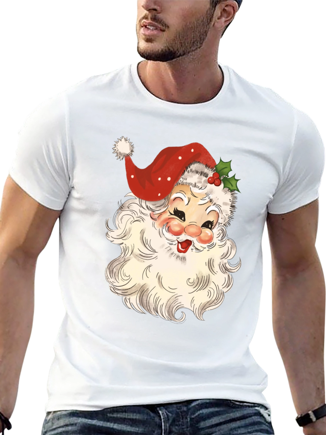 Retro Santa Claus Graphic Tee