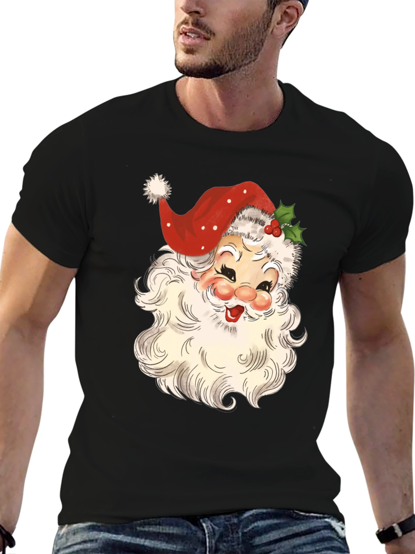 Retro Santa Claus Graphic Tee