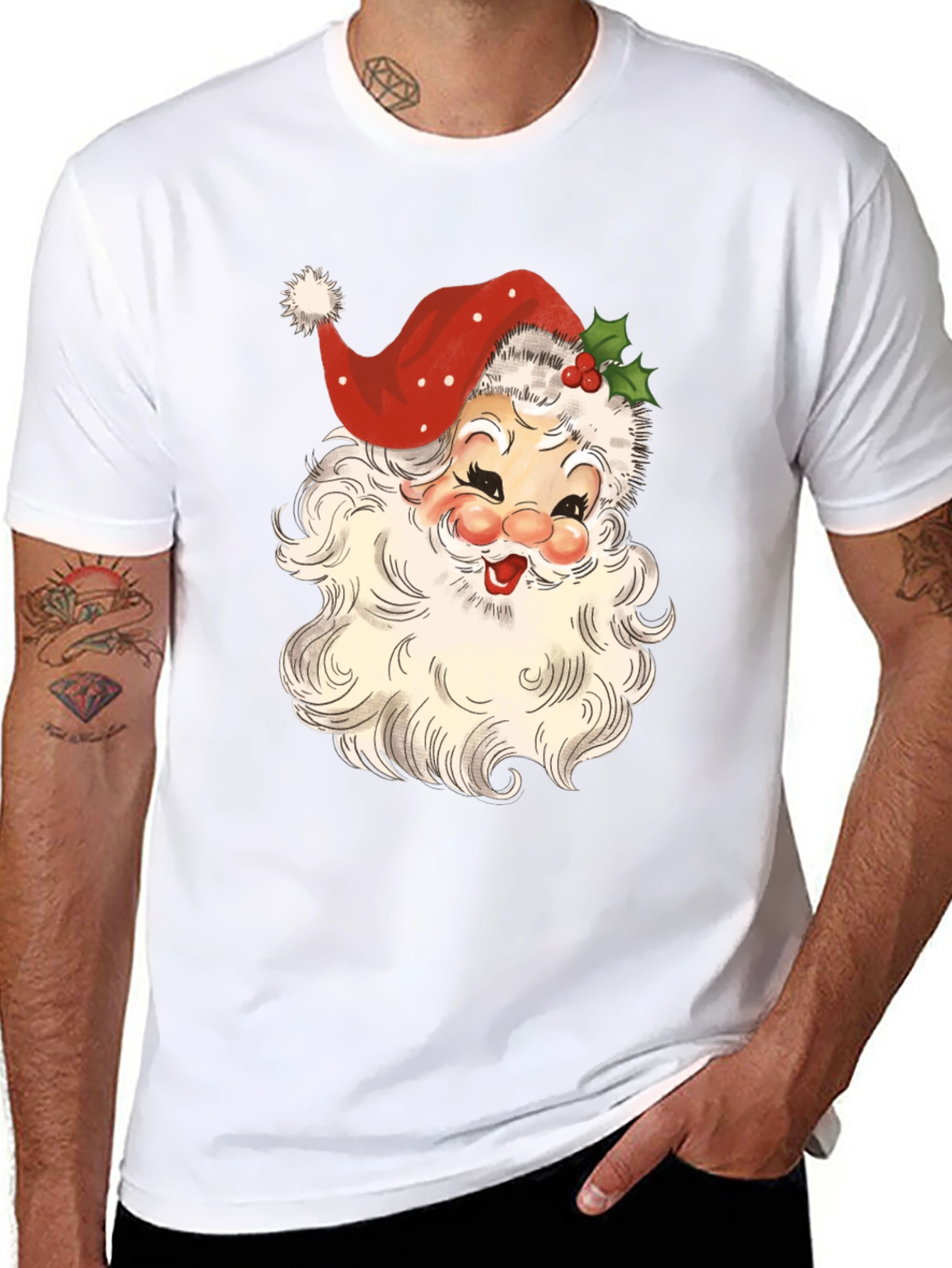 Retro Santa Claus Graphic Tee