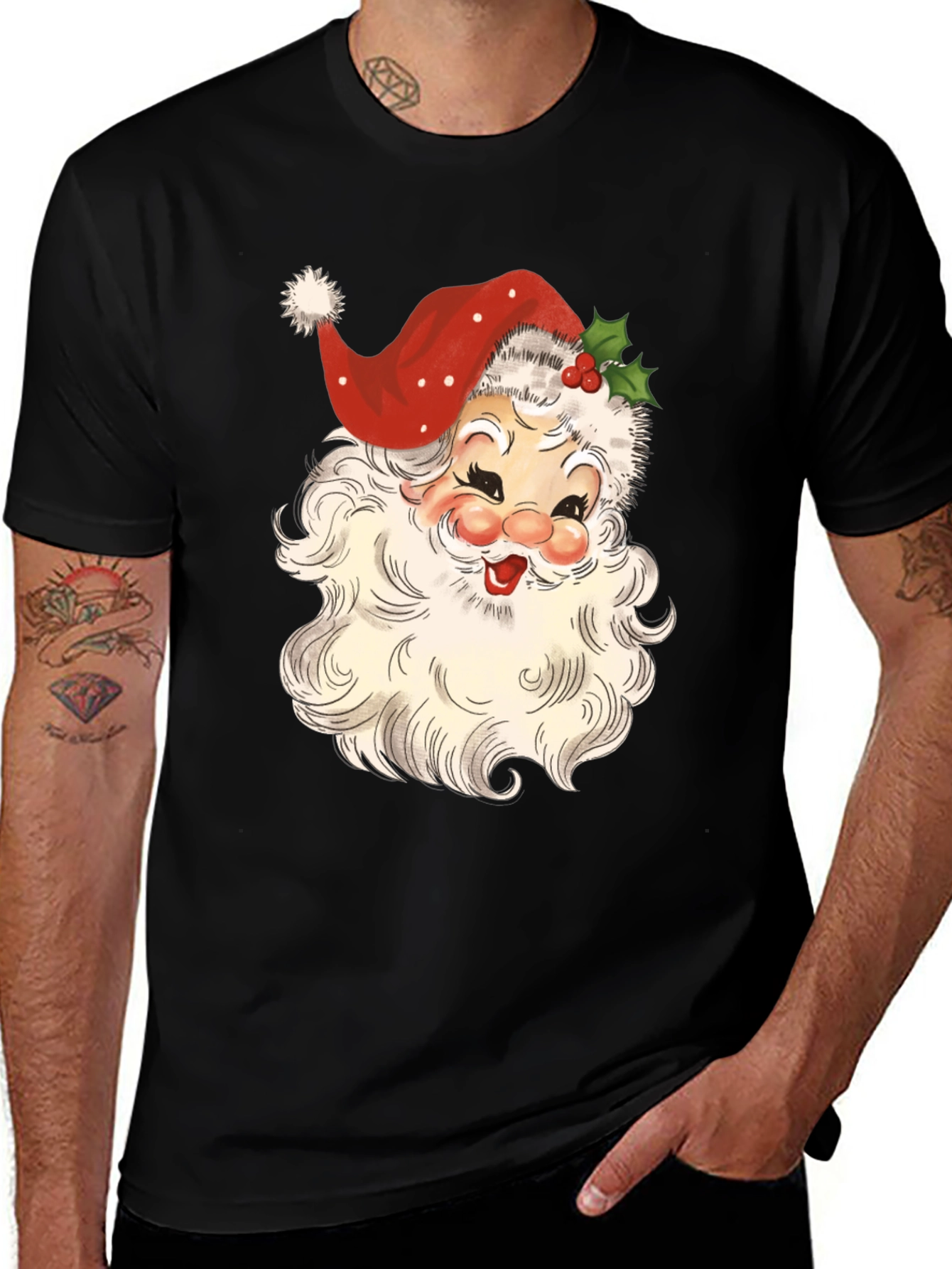 Retro Santa Claus Graphic Tee