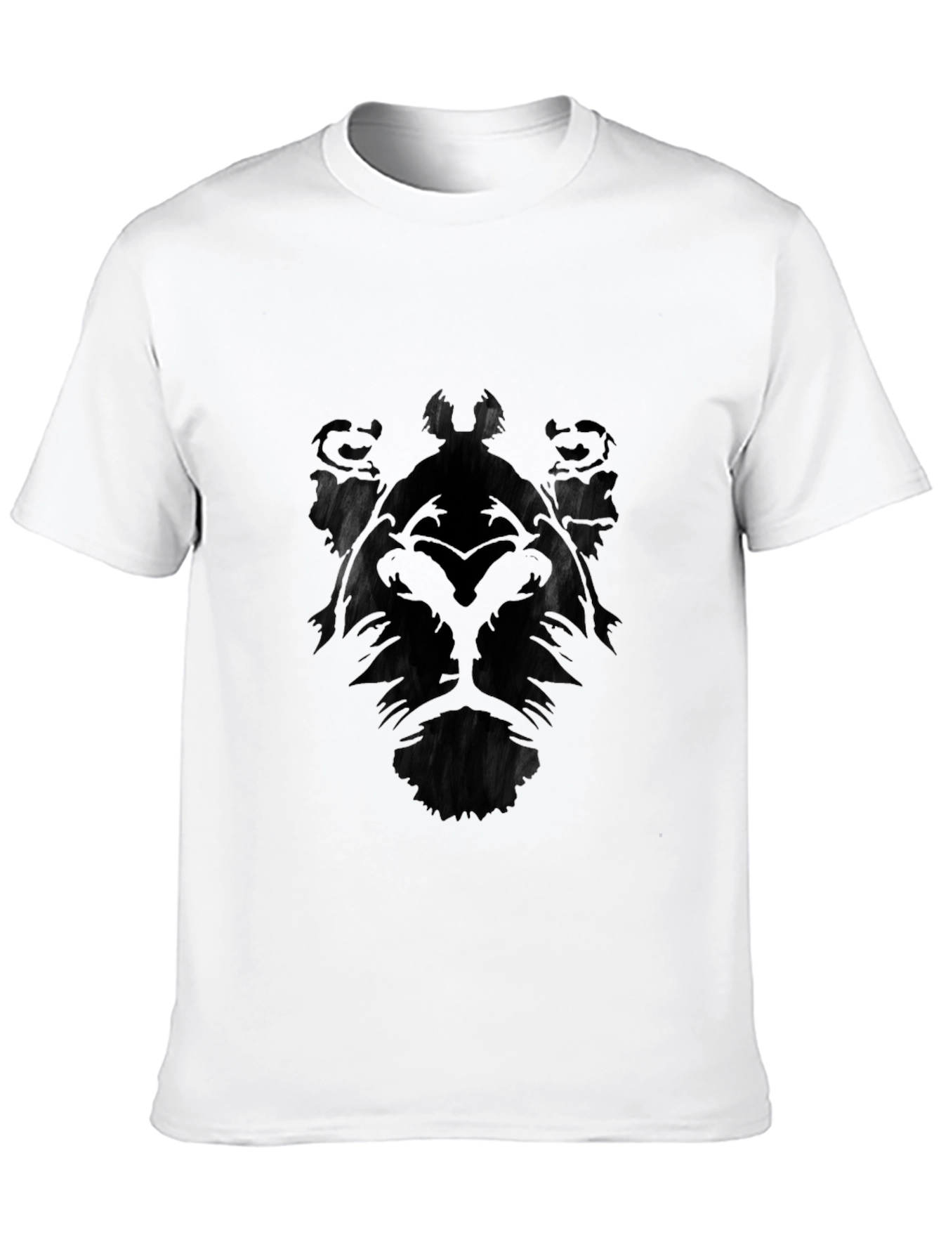Mens Black Lion Graphic T-Shirt