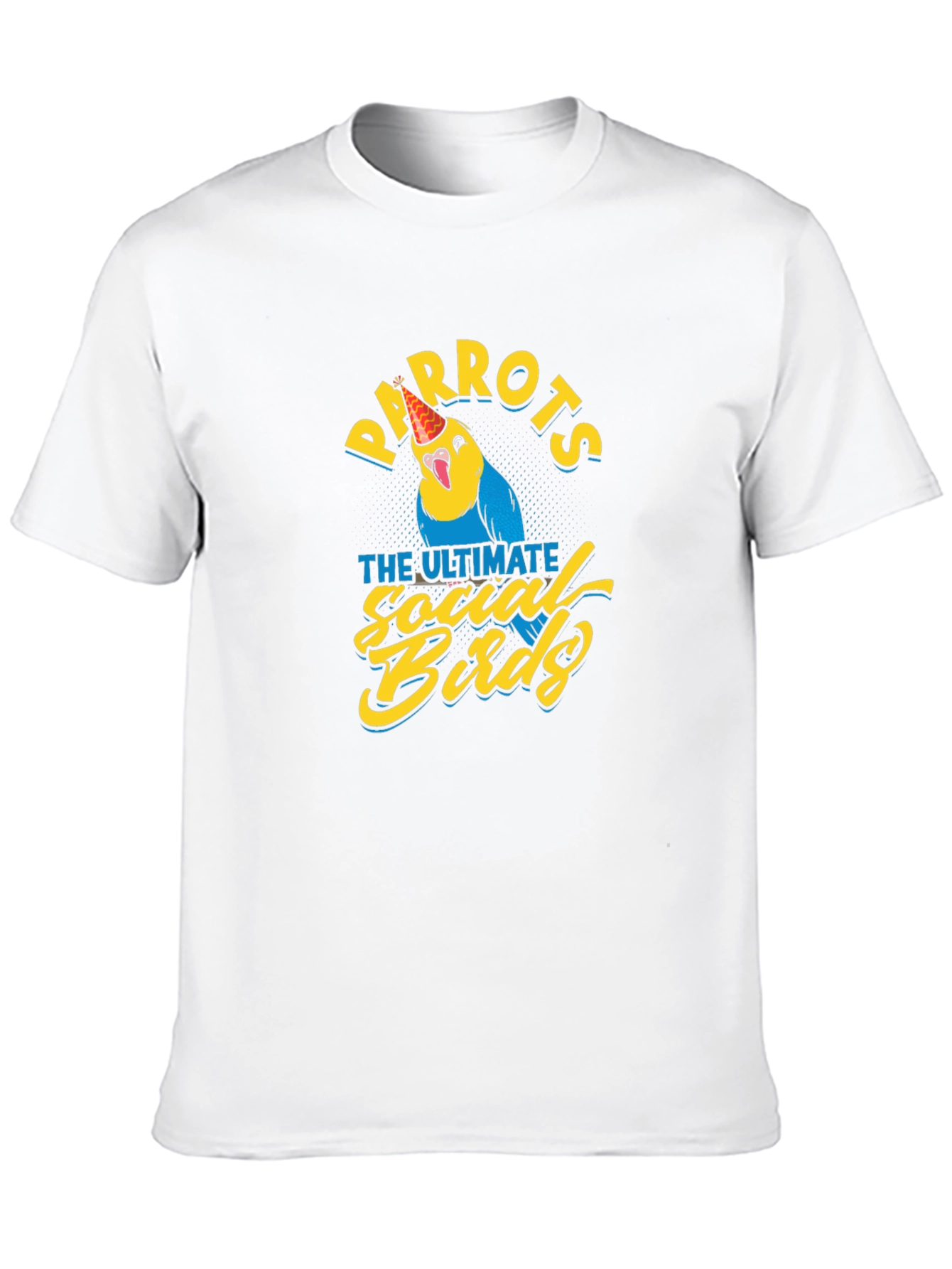 Parrots Social Birds Graphic Tee - Unisex Black T-Shirt