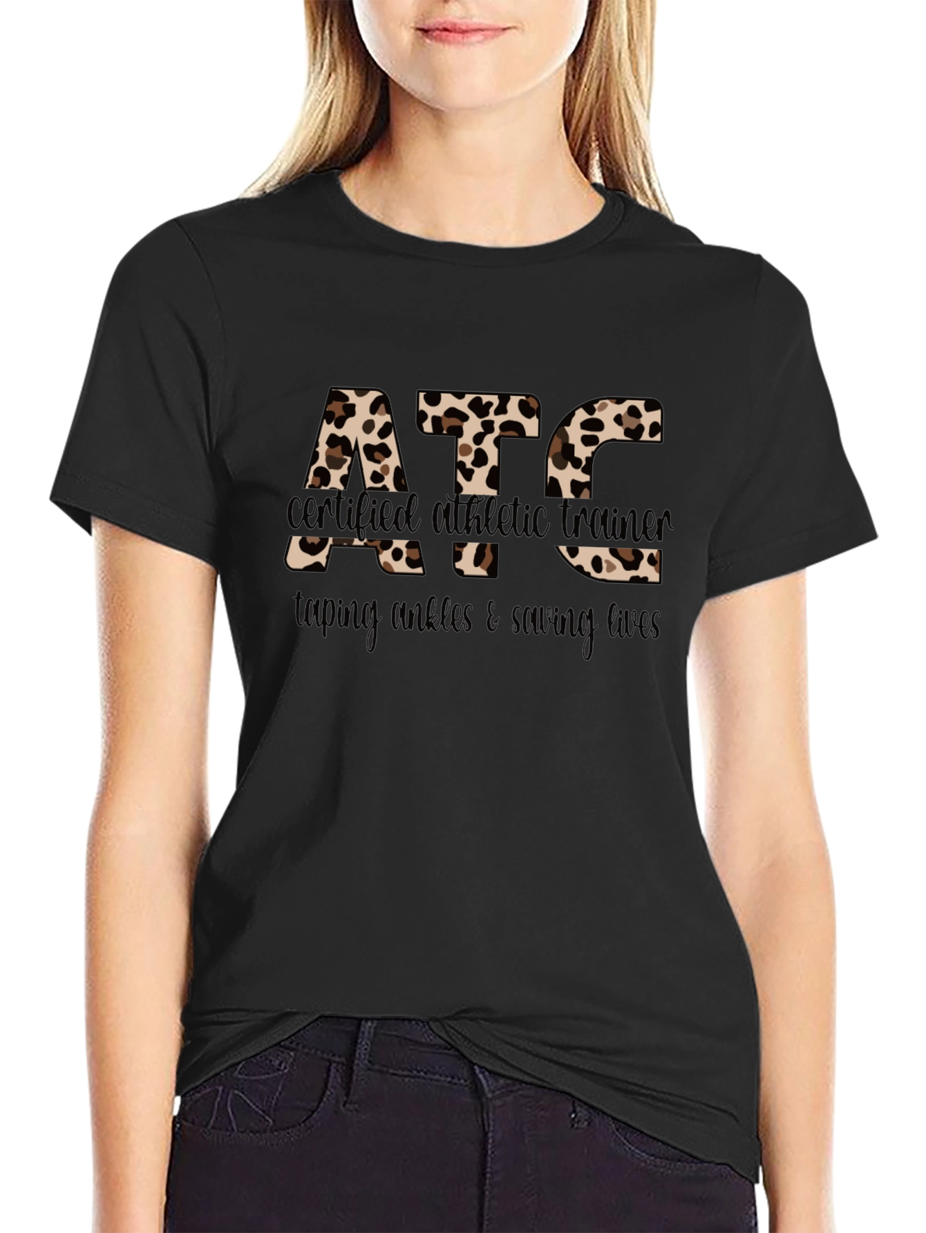 ATC Leopard Print Athletic Trainer T-Shirt
