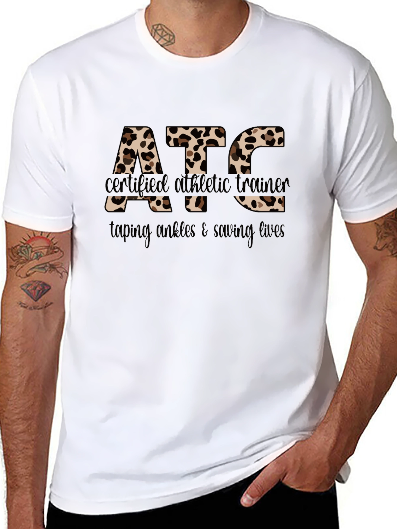 ATC Leopard Print Athletic Trainer T-Shirt
