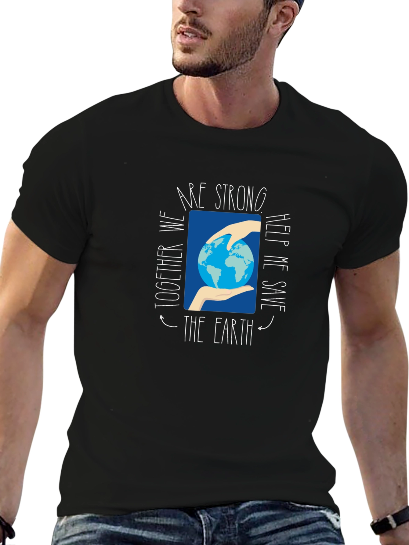 Save the Earth Graphic Tee - Black