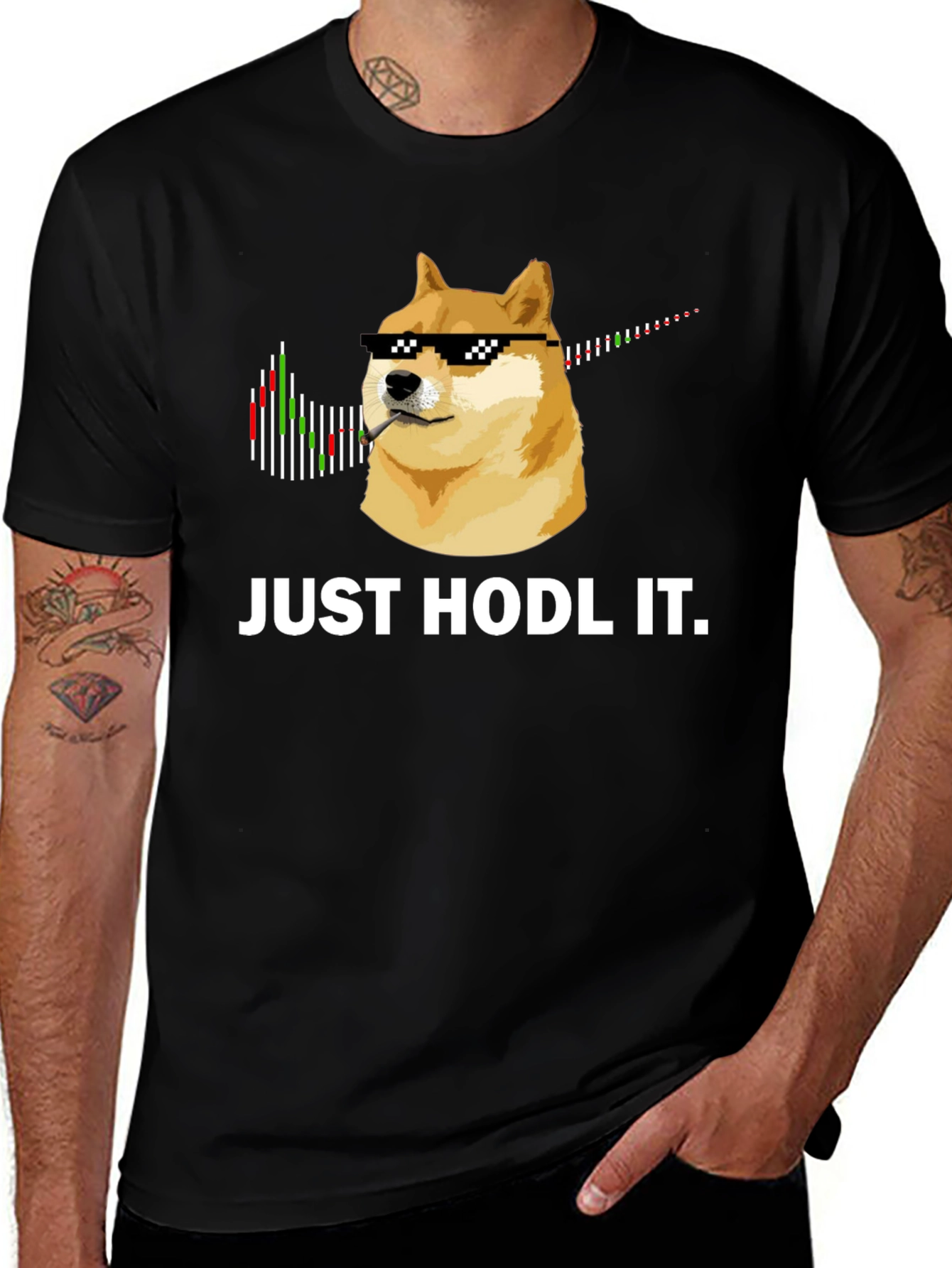 Just Hodl It Doge T-Shirt - Crypto Meme Tee