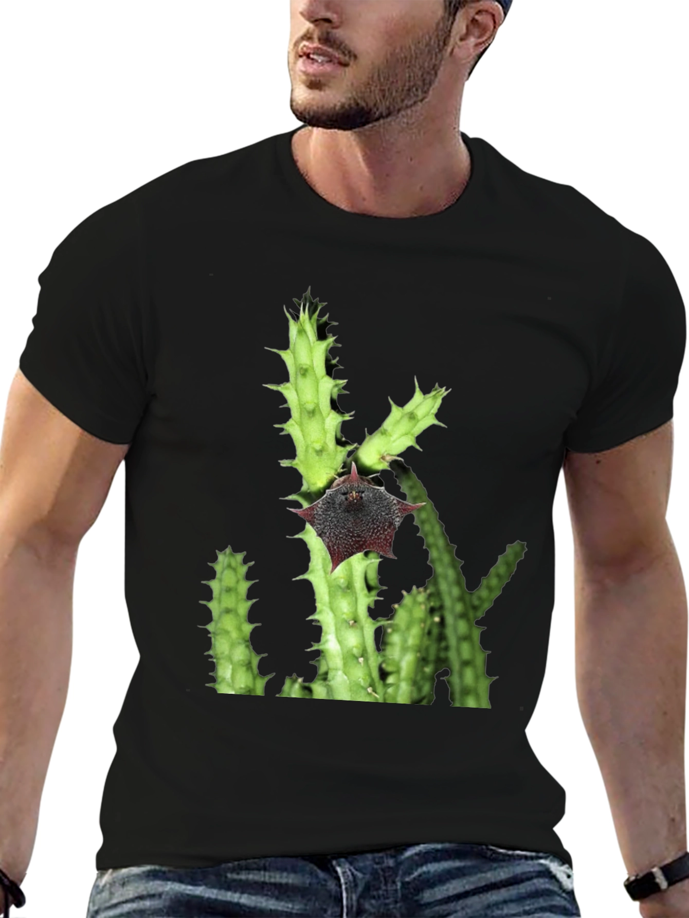 Cactus Flower Graphic T-Shirt