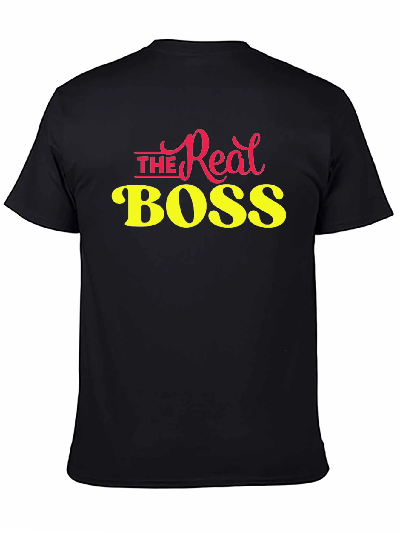 The Real Boss T-Shirt - Black Crew Neck Tee