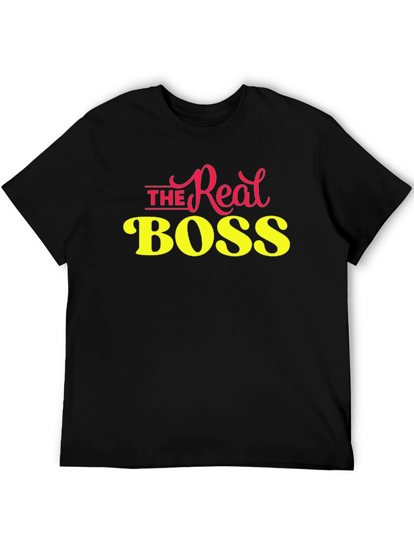 The Real Boss T-Shirt - Black Crew Neck Tee