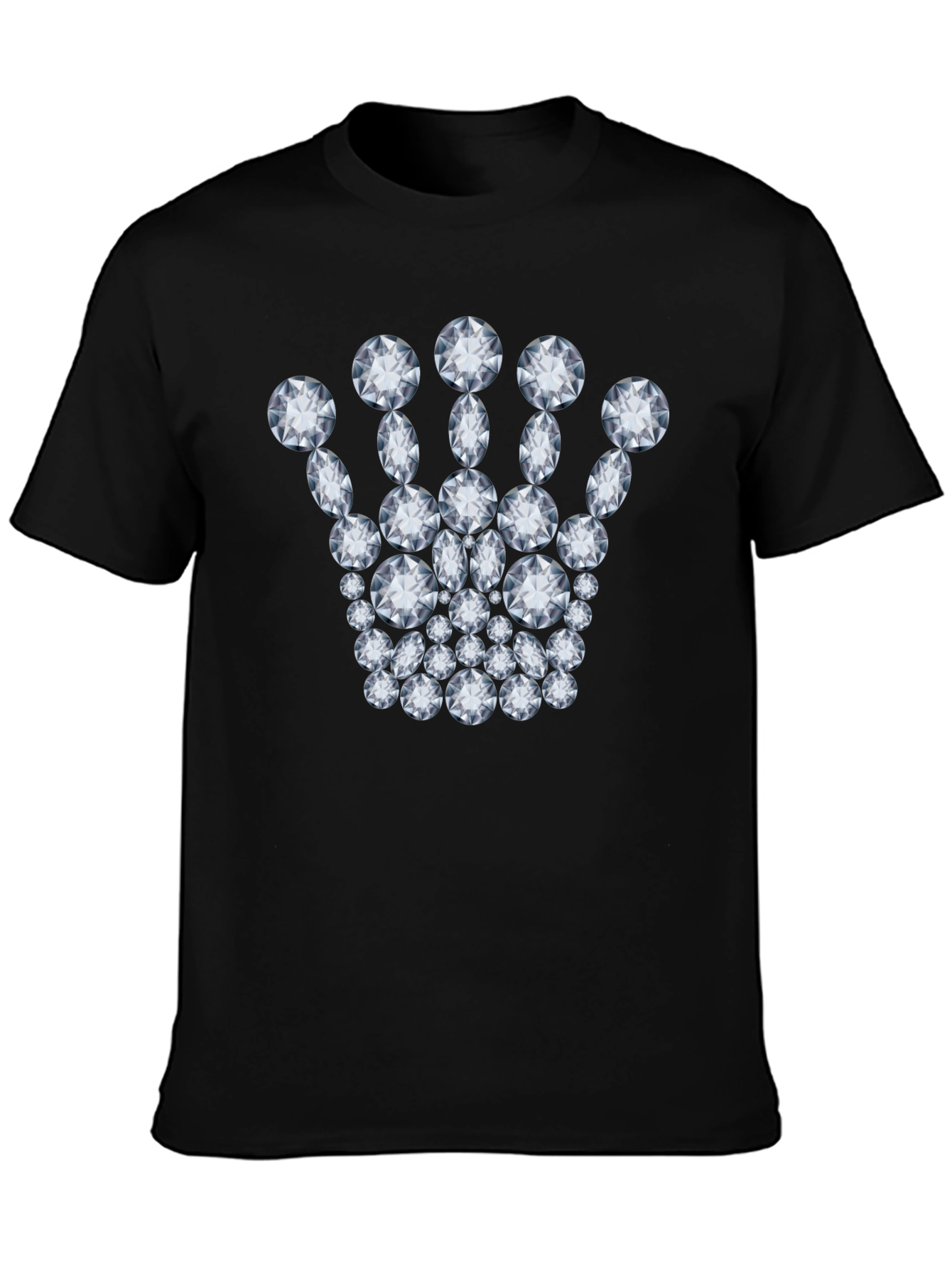 Diamond Crown Graphic Tee - Black