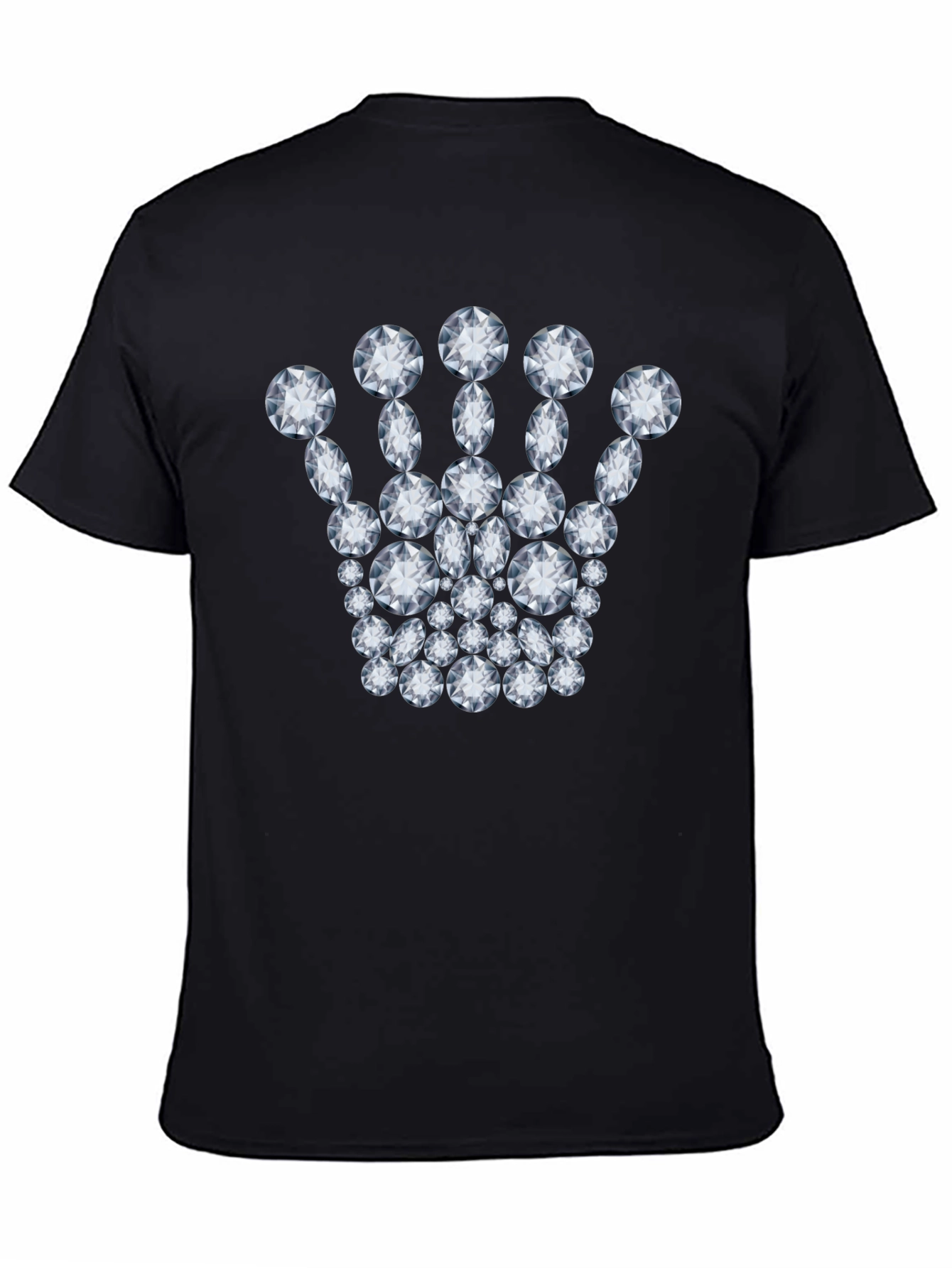 Diamond Crown Graphic Tee - Black