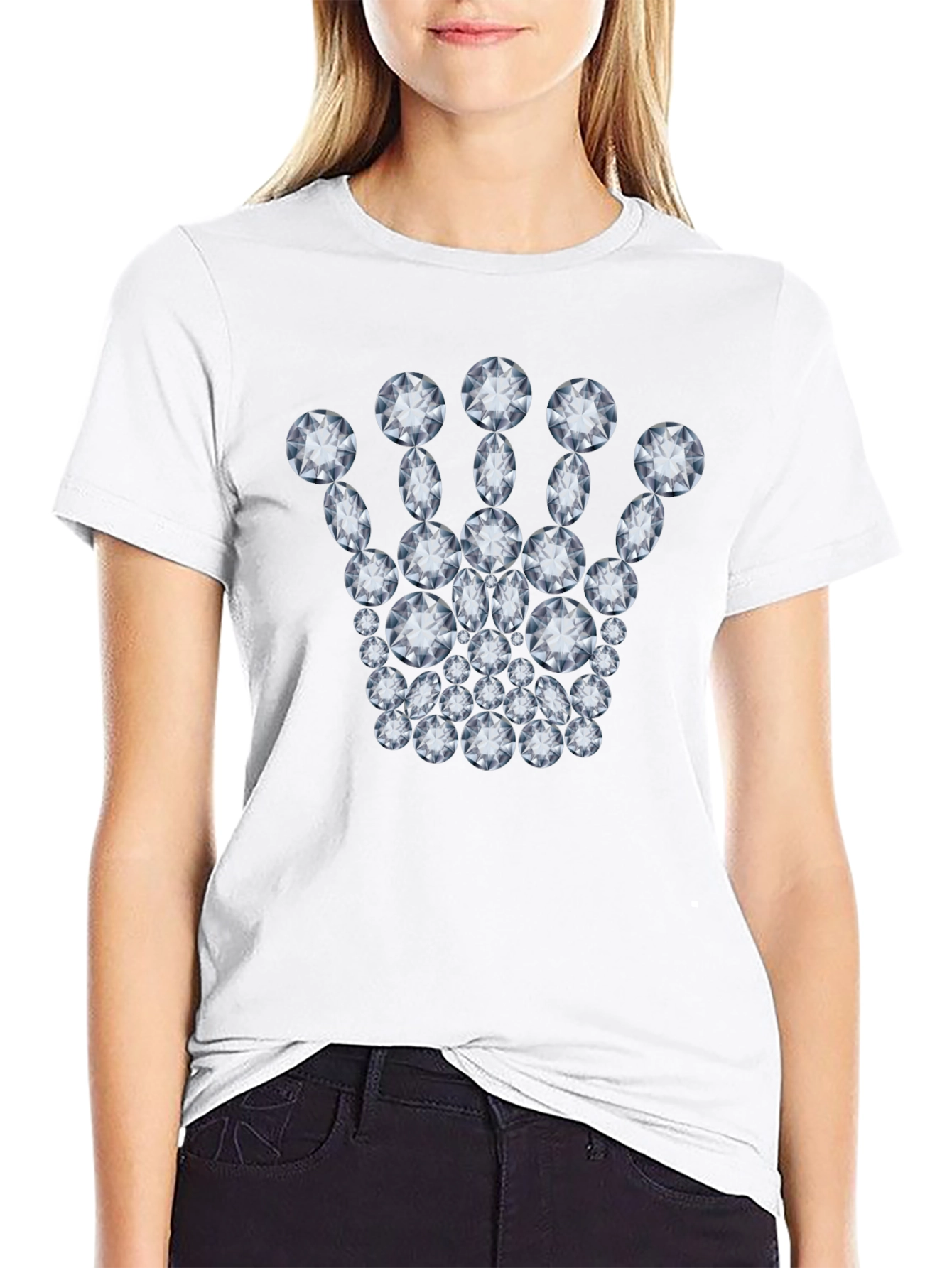 Diamond Crown Graphic Tee - Black