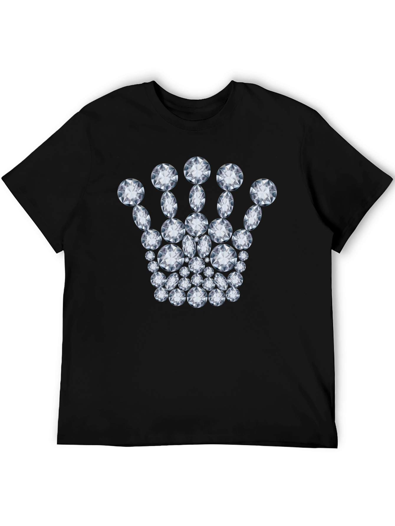 Diamond Crown Graphic Tee - Black