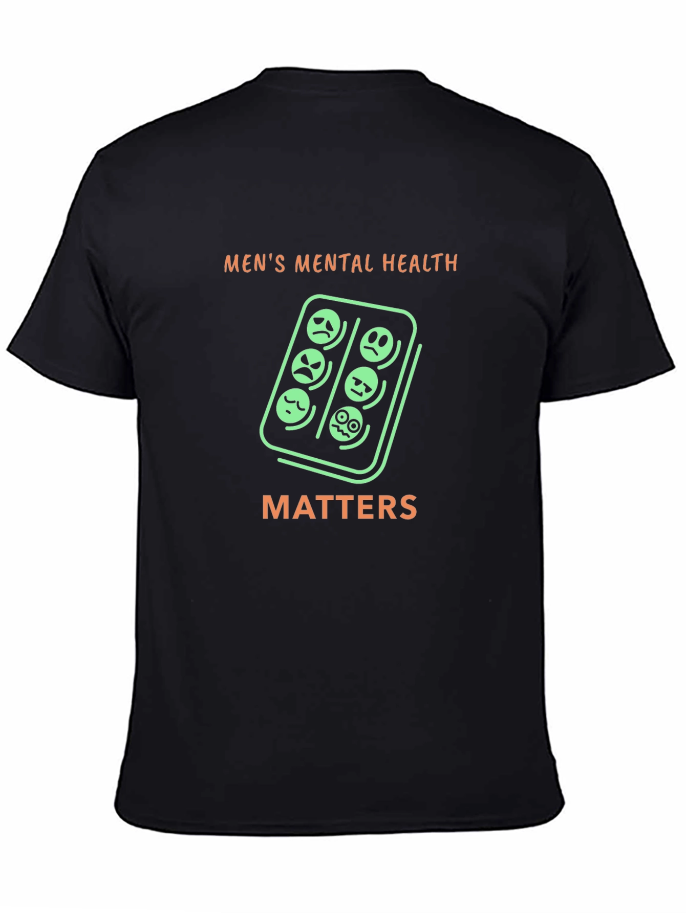 Mens Mental Health Matters Graphic Tee - Black
