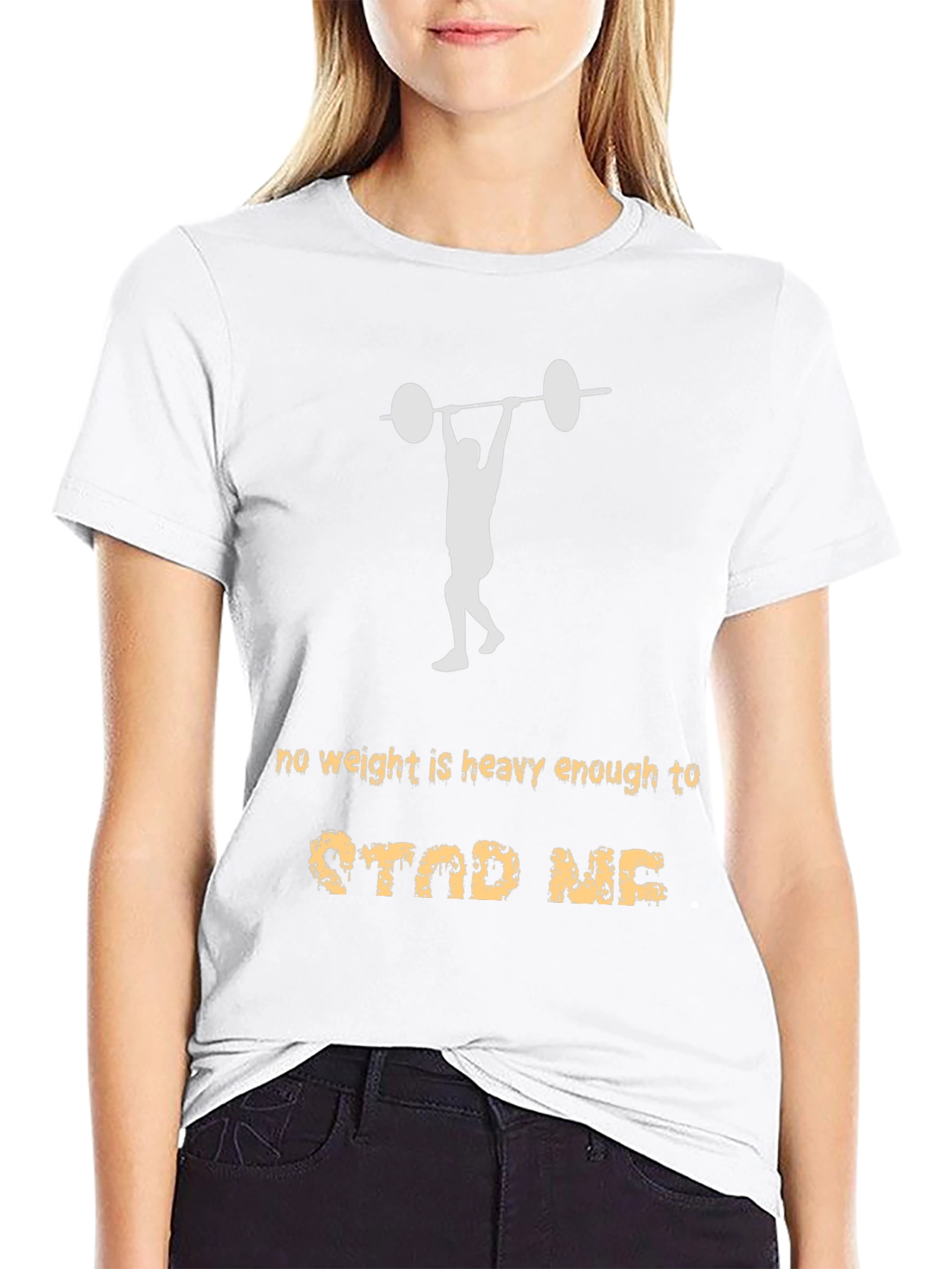Weightlifting Motivation T-Shirt - No Weight Can Stop Me