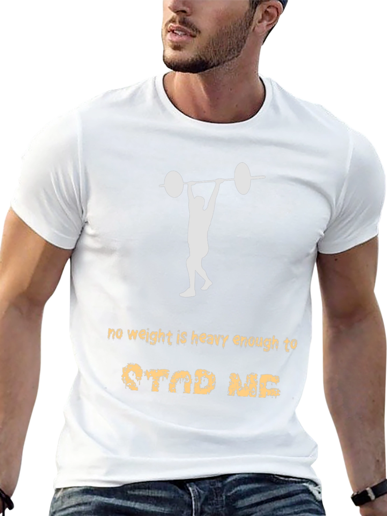 Weightlifting Motivation T-Shirt - No Weight Can Stop Me