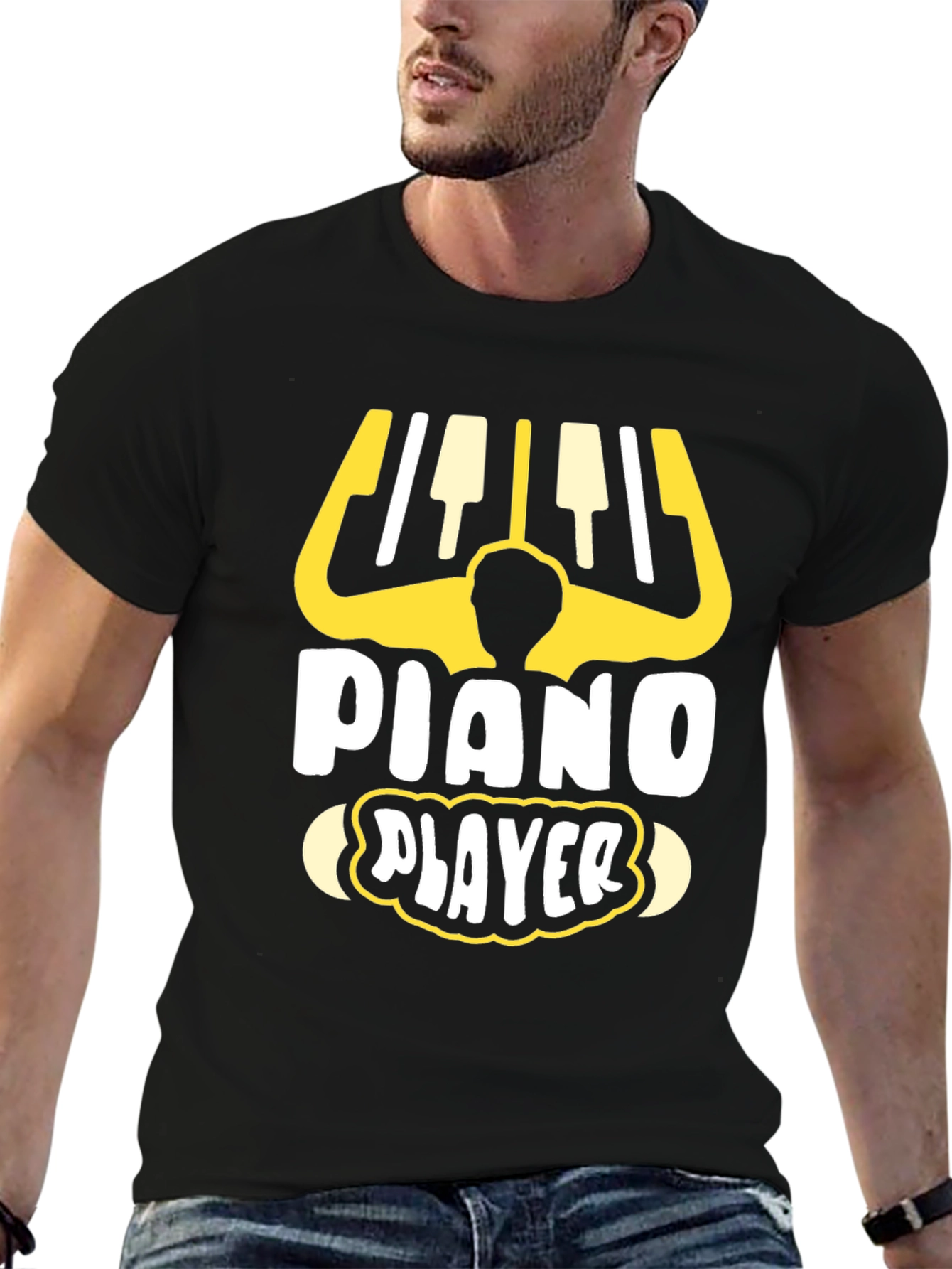 Piano Player Graphic Tee - Music Lover T-Shirt