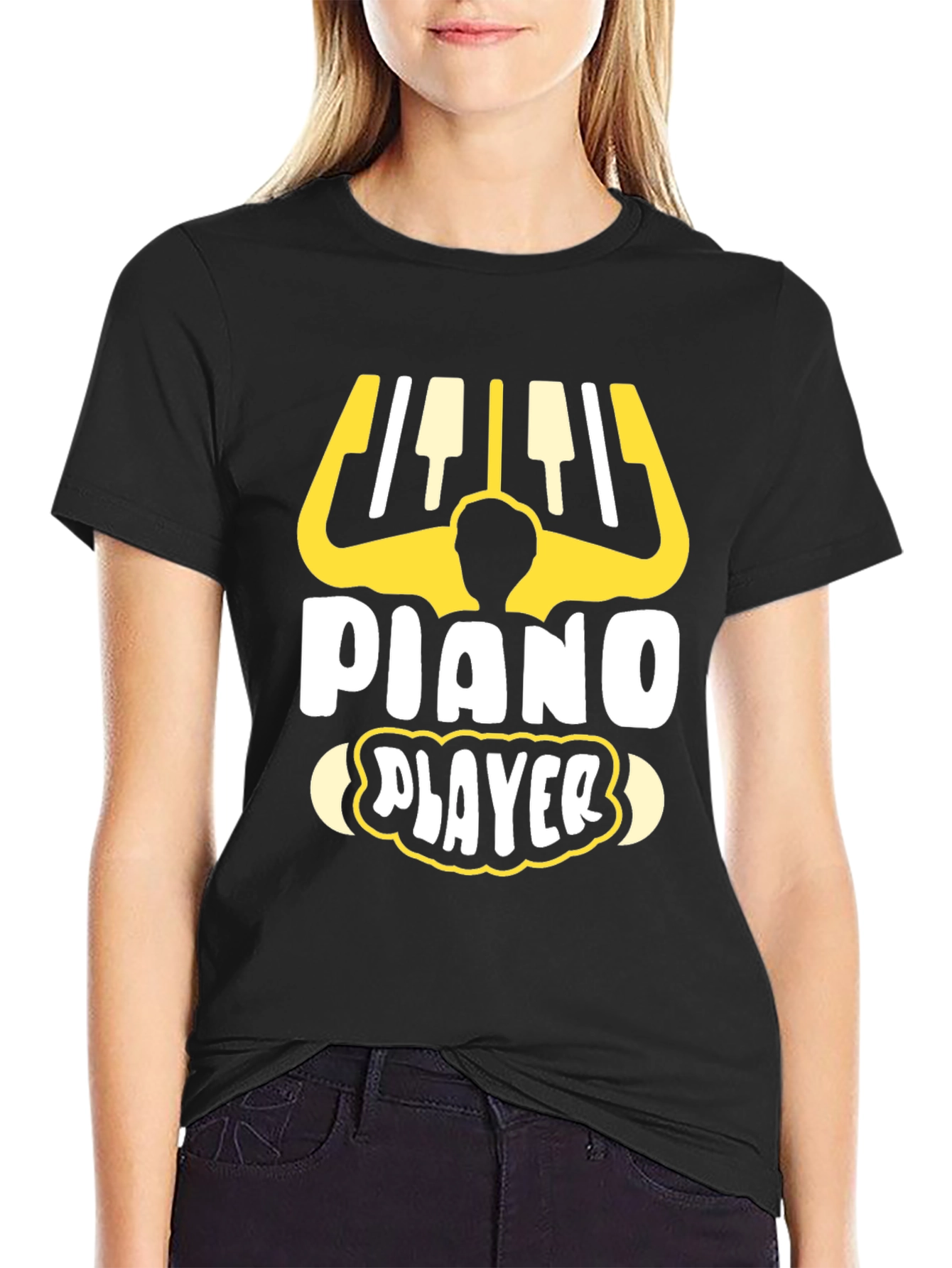 Piano Player Graphic Tee - Music Lover T-Shirt