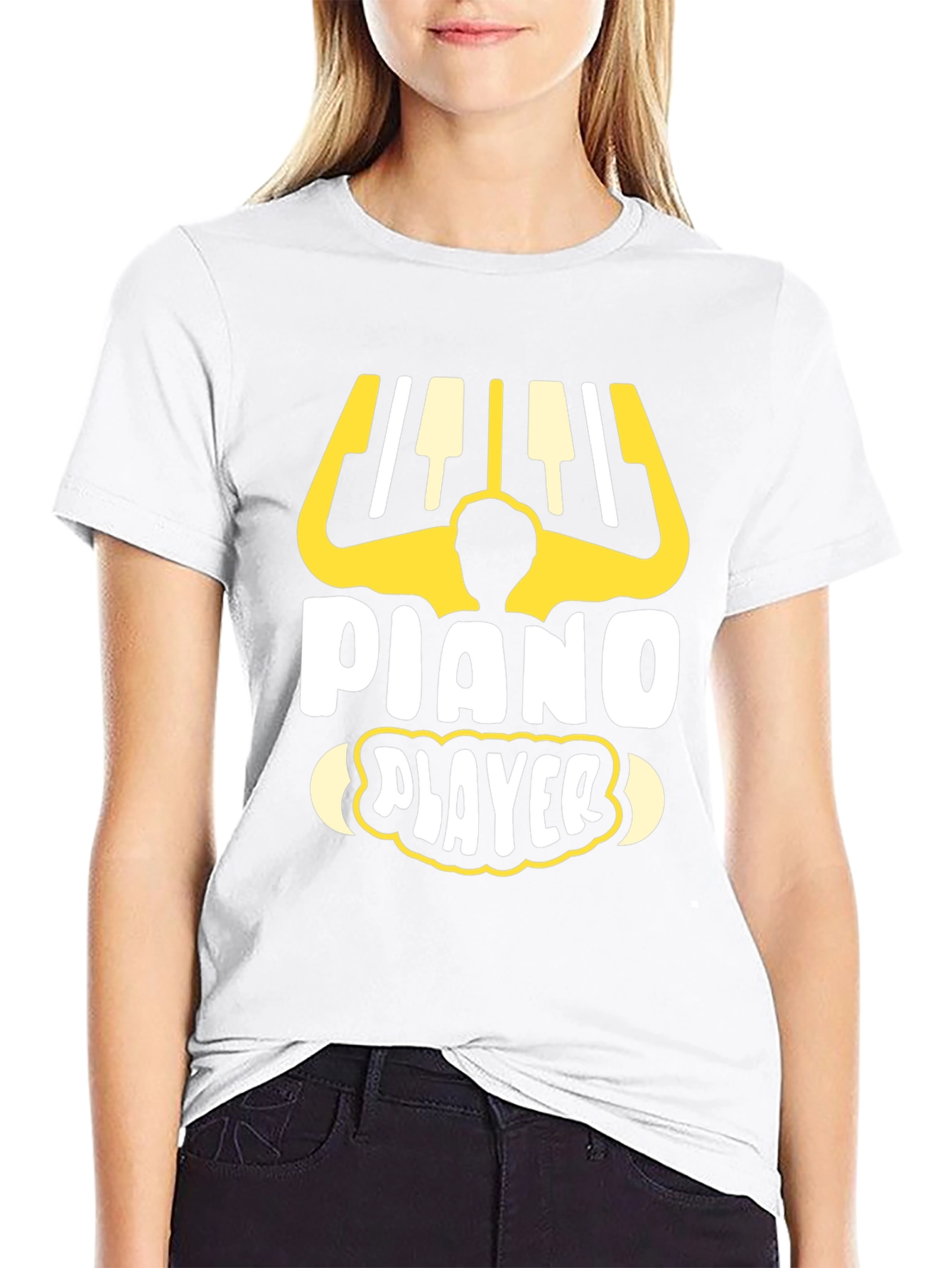 Piano Player Graphic Tee - Music Lover T-Shirt