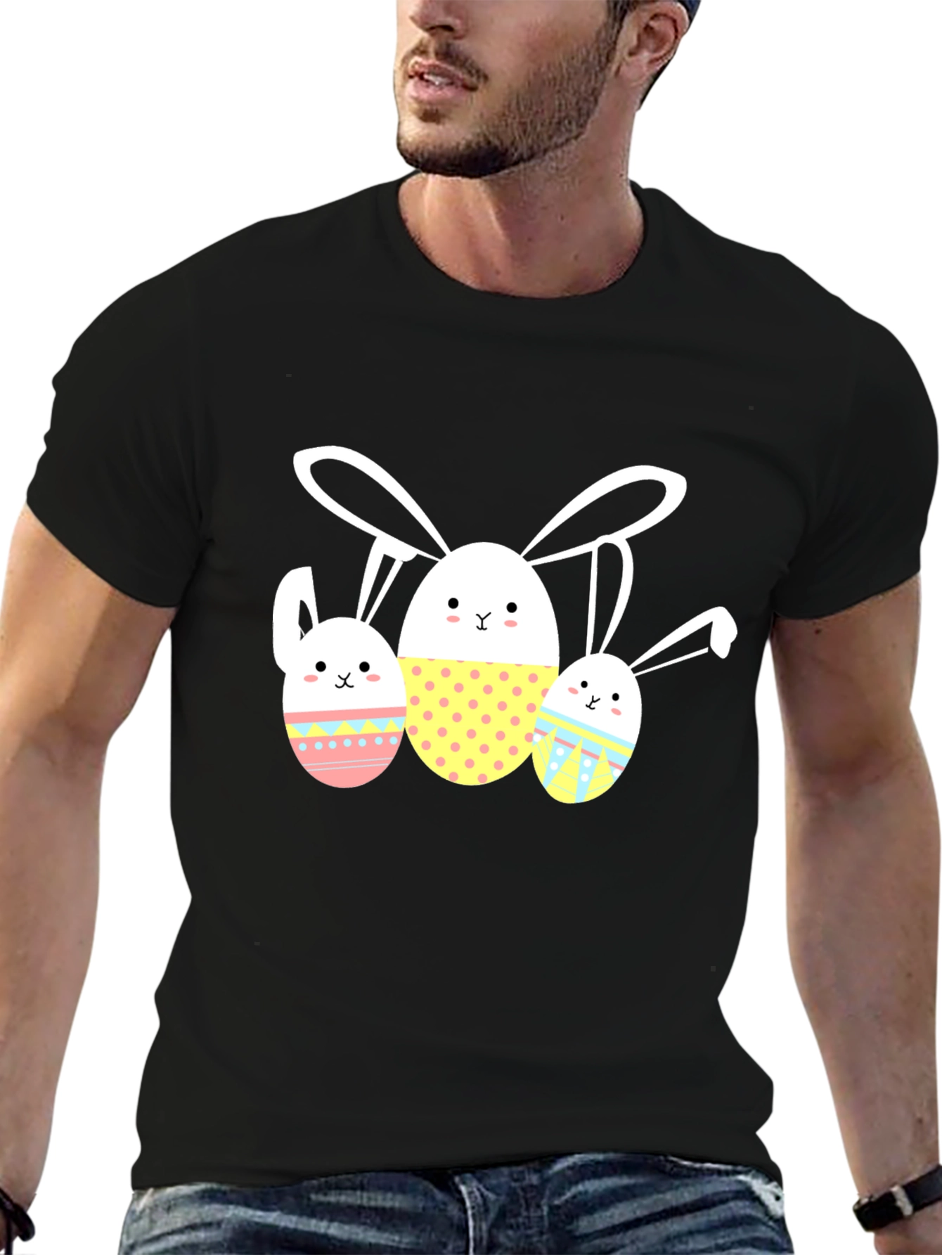 Easter Bunny Egg T-Shirt Cute Graphic Tee
