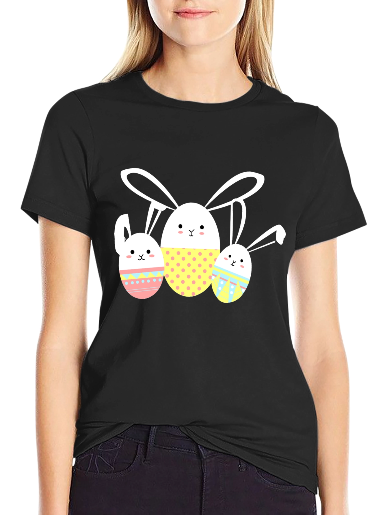 Easter Bunny Egg T-Shirt Cute Graphic Tee