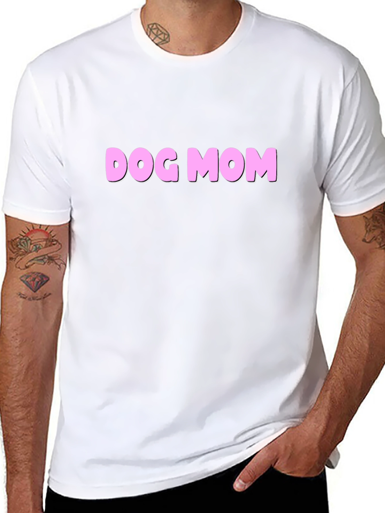 Dog Mom Graphic Tee - Black