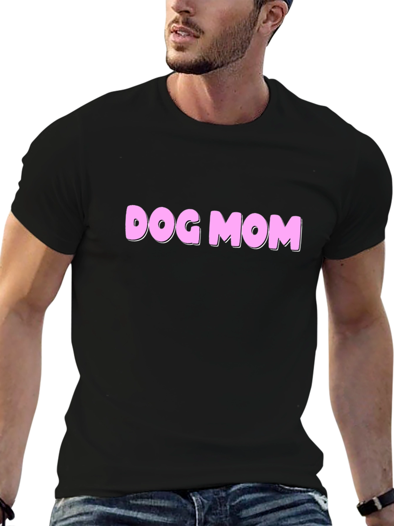 Dog Mom Graphic Tee - Black