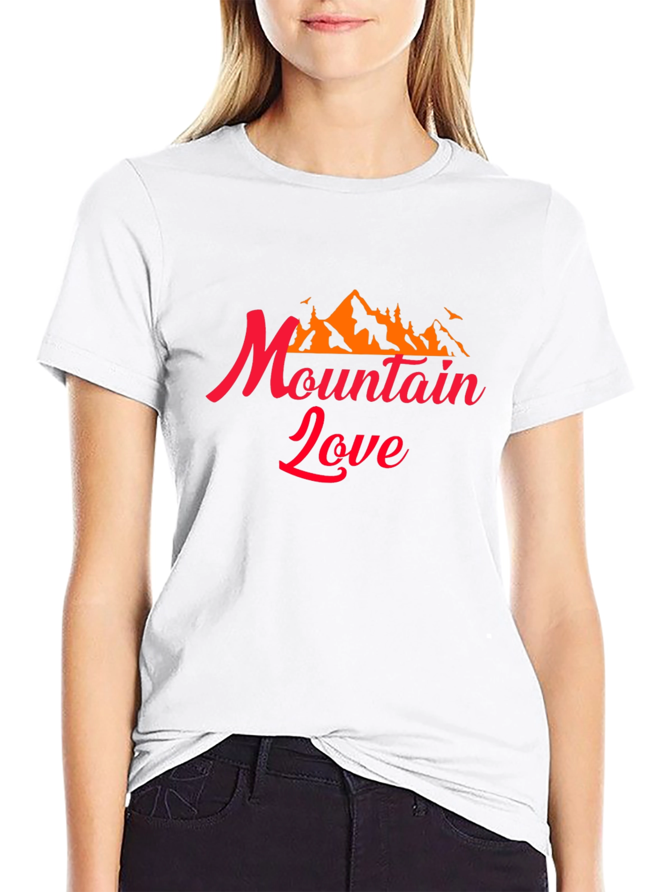 Mountain Love Graphic Tee - Black