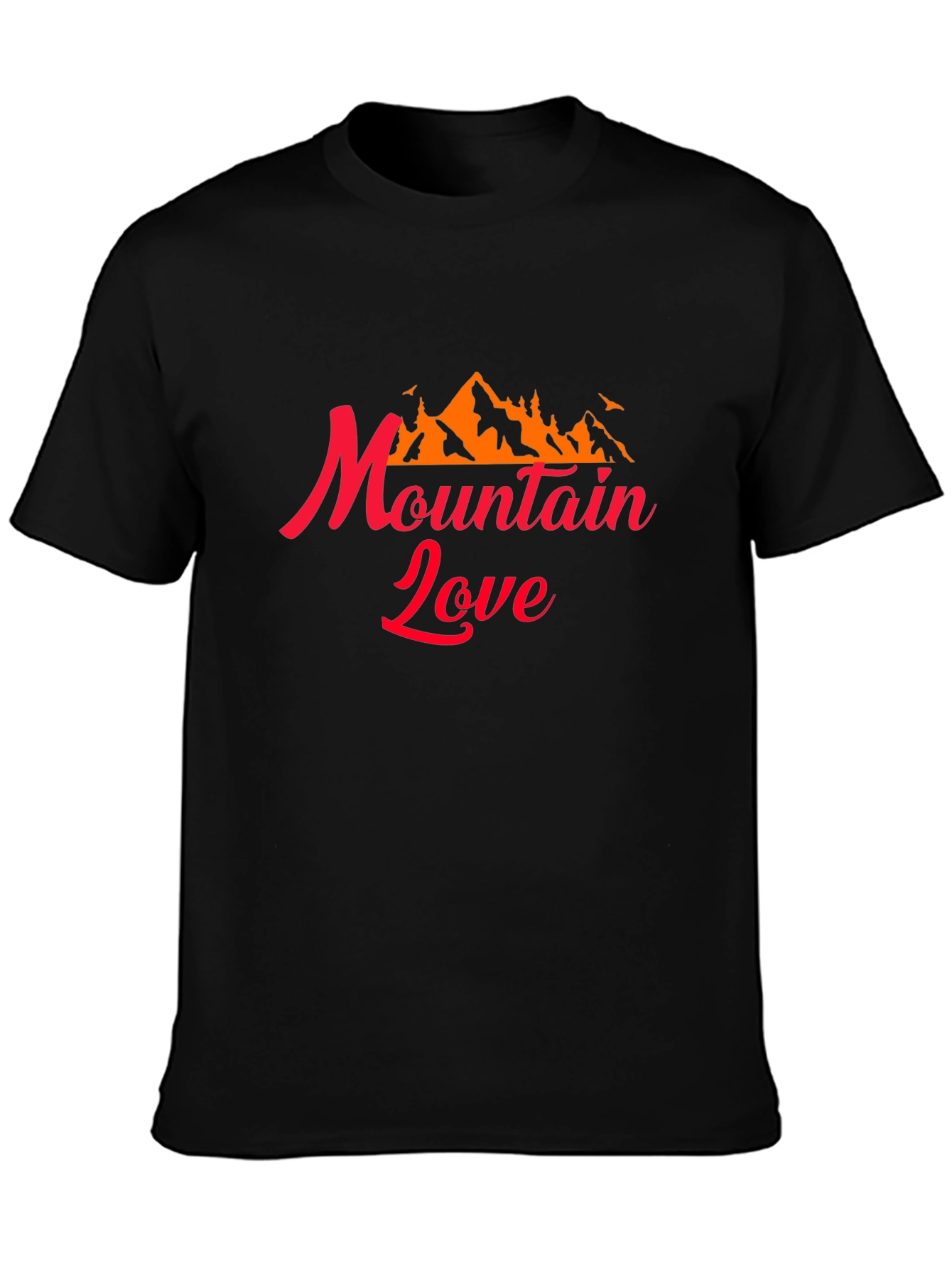 Mountain Love Graphic Tee - Black