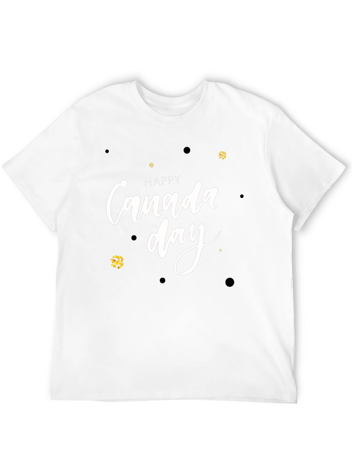 Happy Canada Day Black T-Shirt