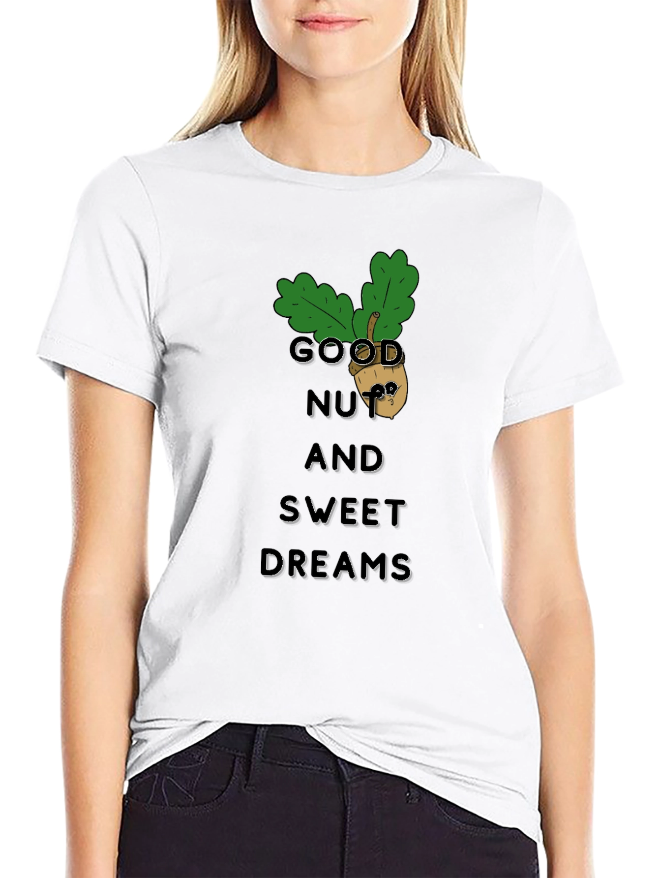 Good Nut & Sweet Dreams Black Graphic Tee