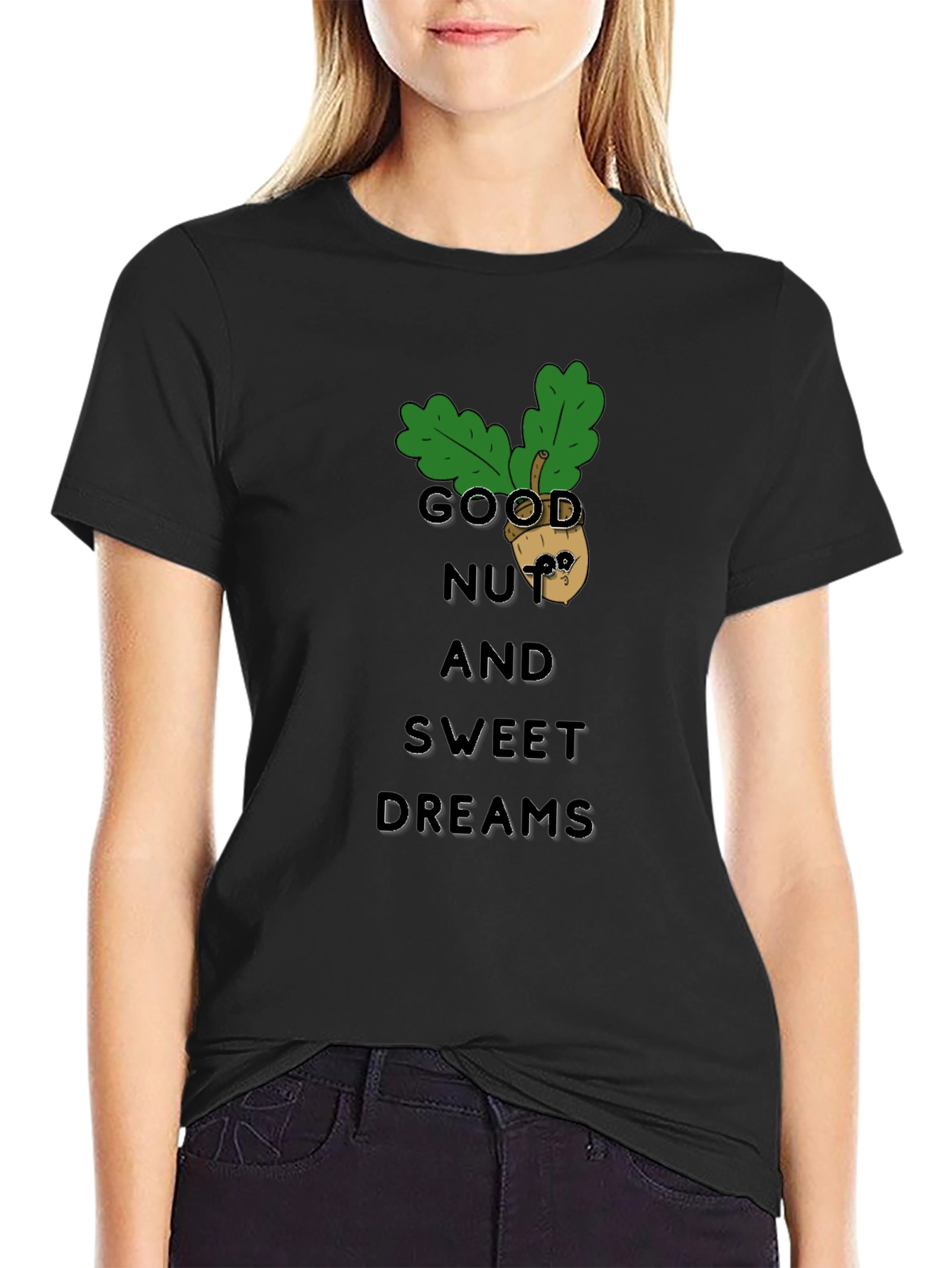Good Nut & Sweet Dreams Black Graphic Tee