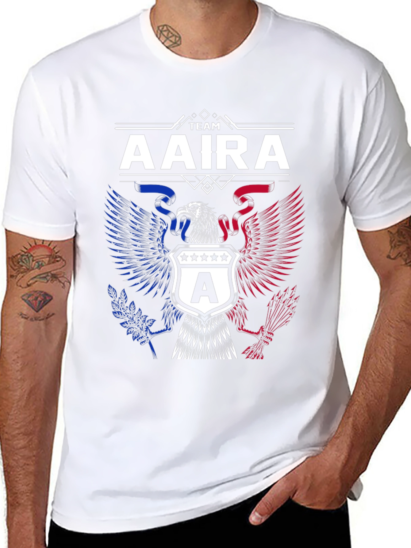 Team Aaira Graphic Tee - Patriotic Eagle Design