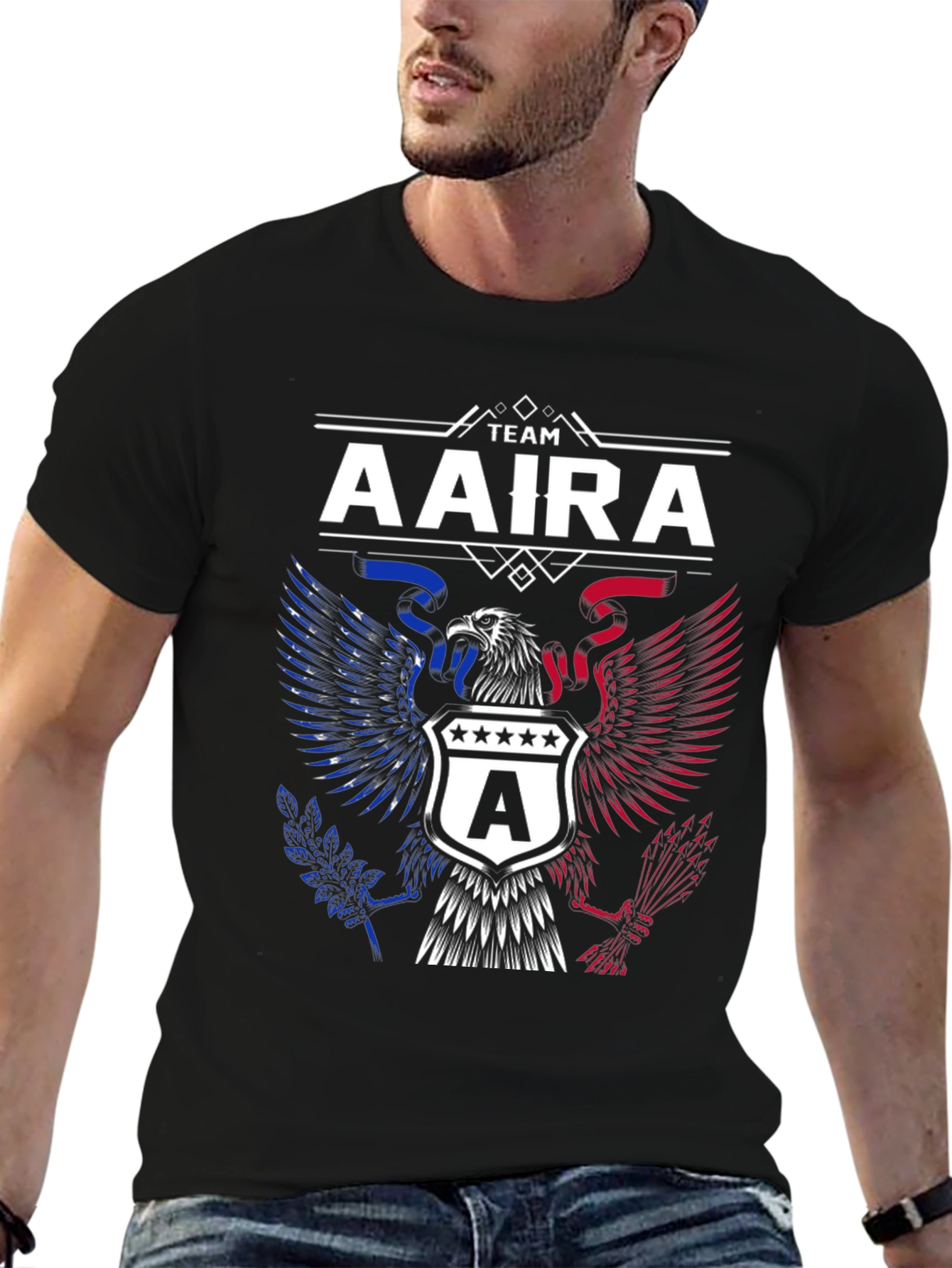 Team Aaira Graphic Tee - Patriotic Eagle Design