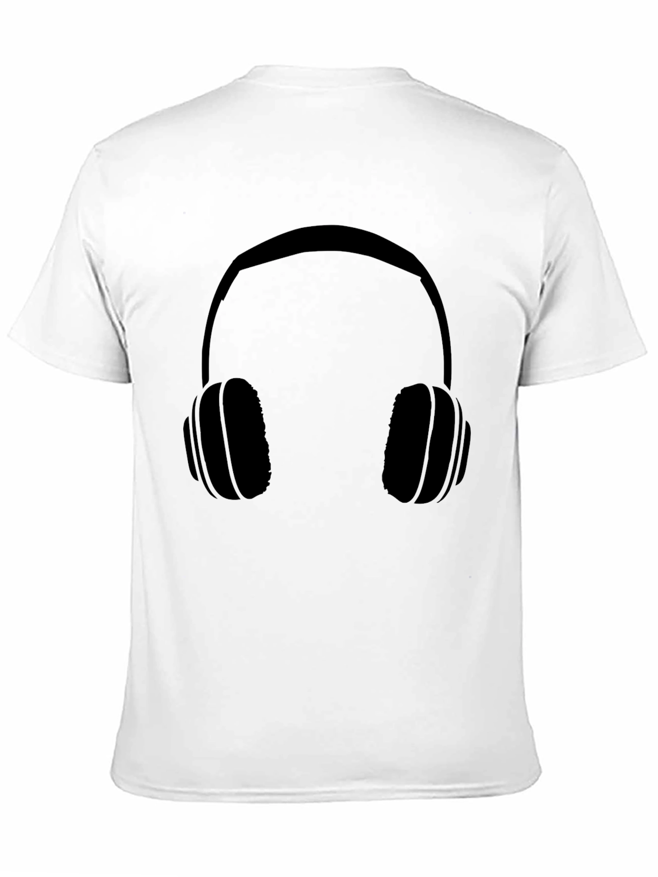 Black Headphone Graphic Tee - Music Lover Shirt