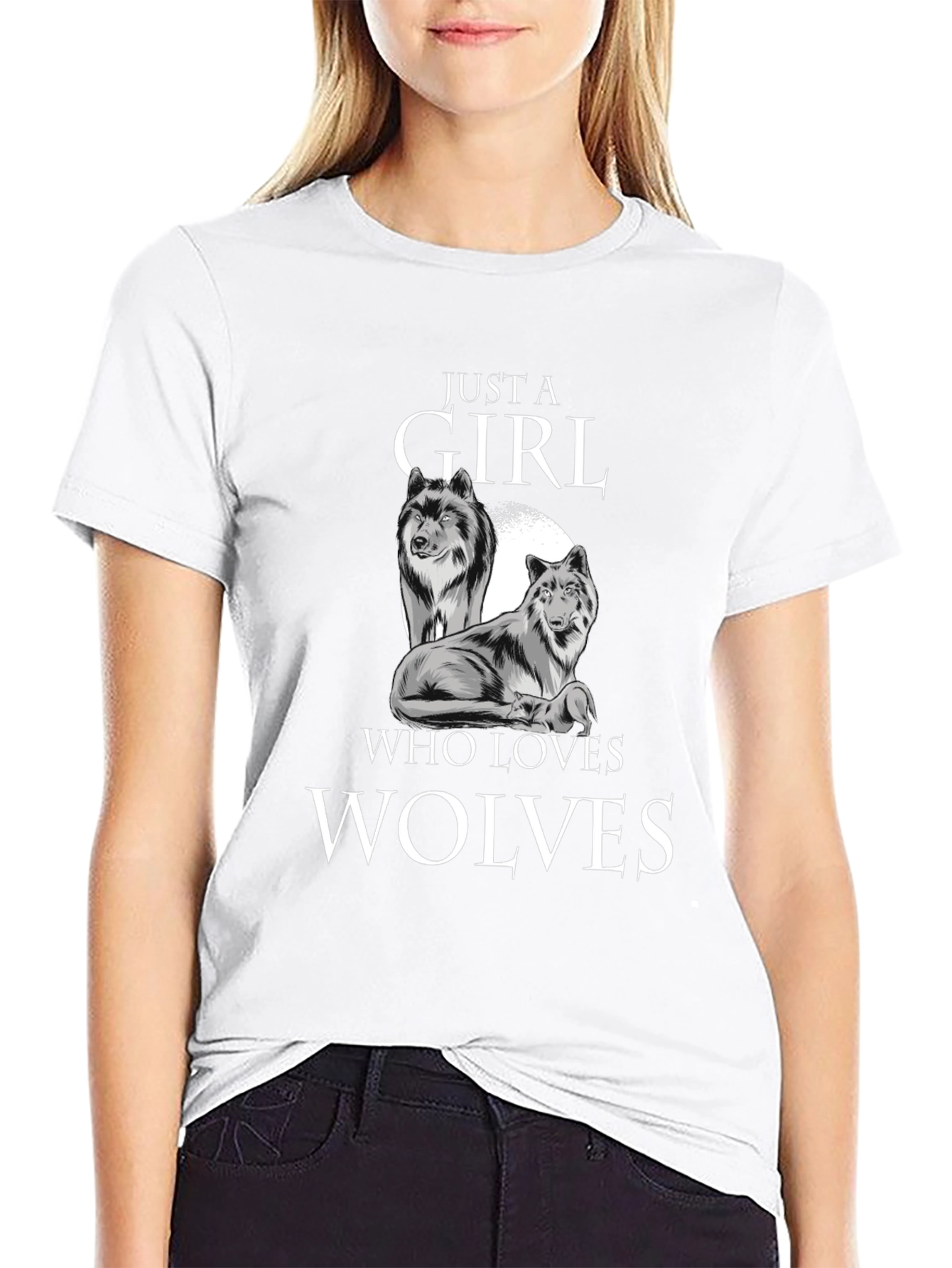 Just a Girl Who Loves Wolves T-Shirt